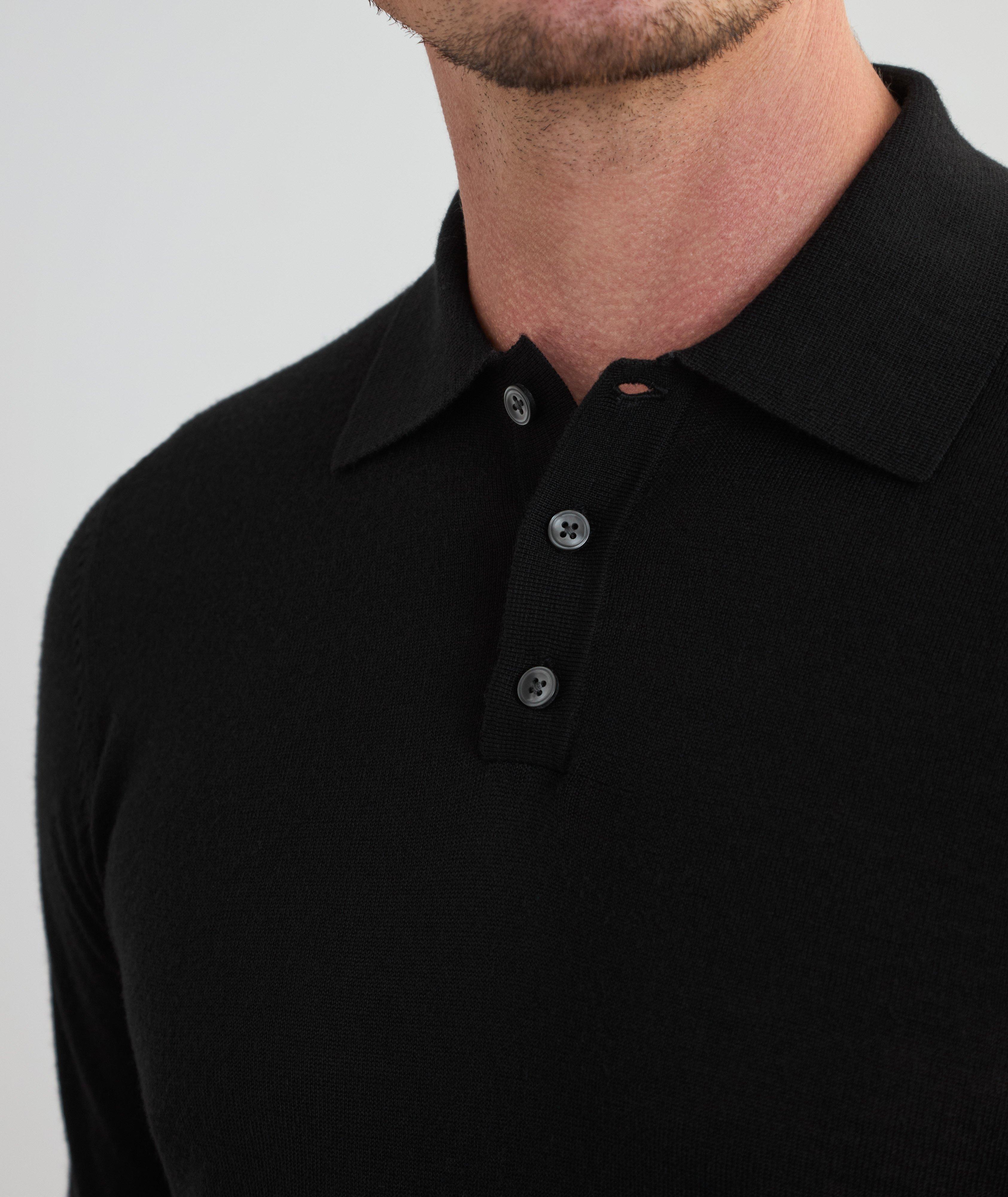 Mélange Extrafine Merino Wool Polo image 3