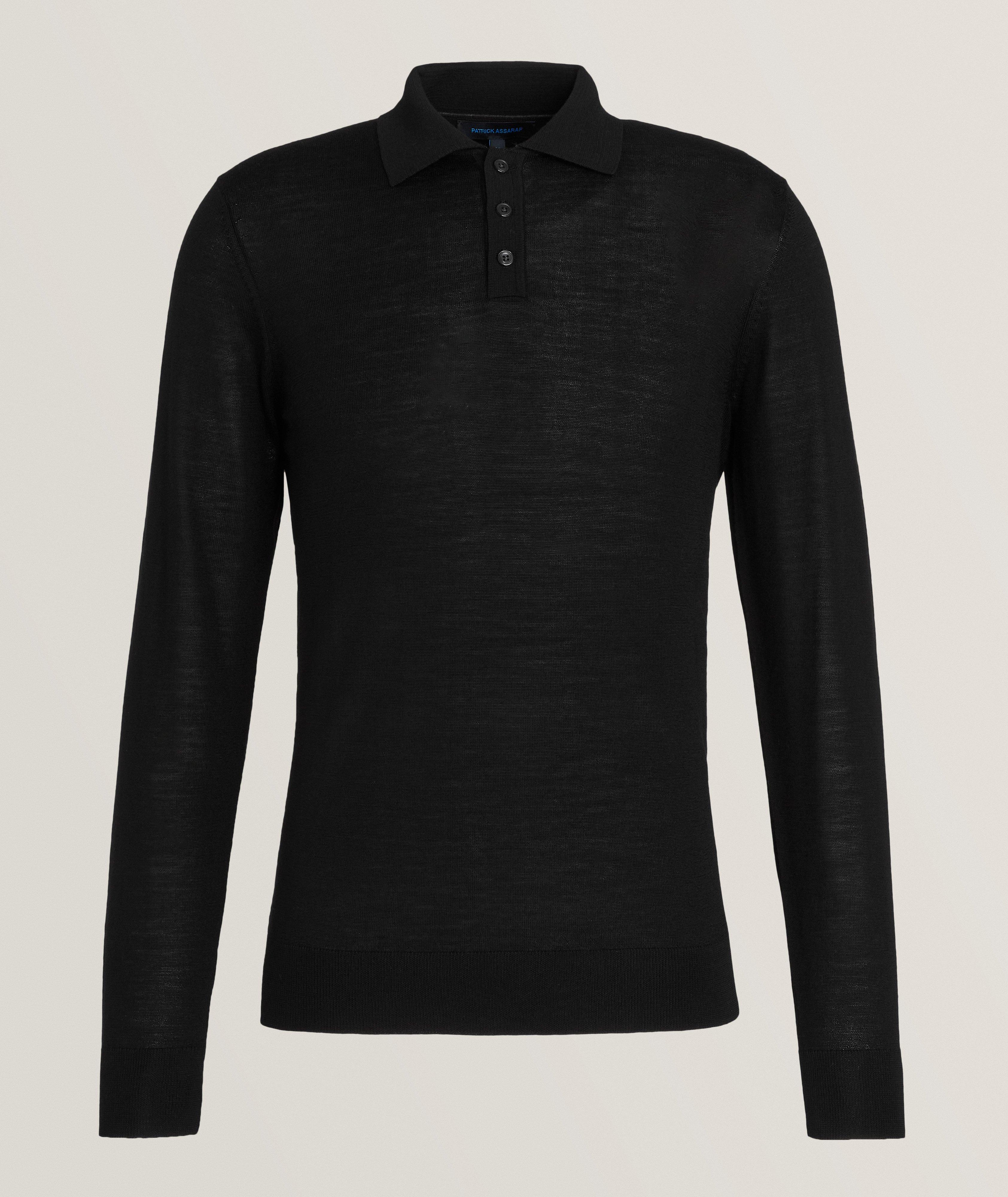 Mélange Extrafine Merino Wool Polo image 0