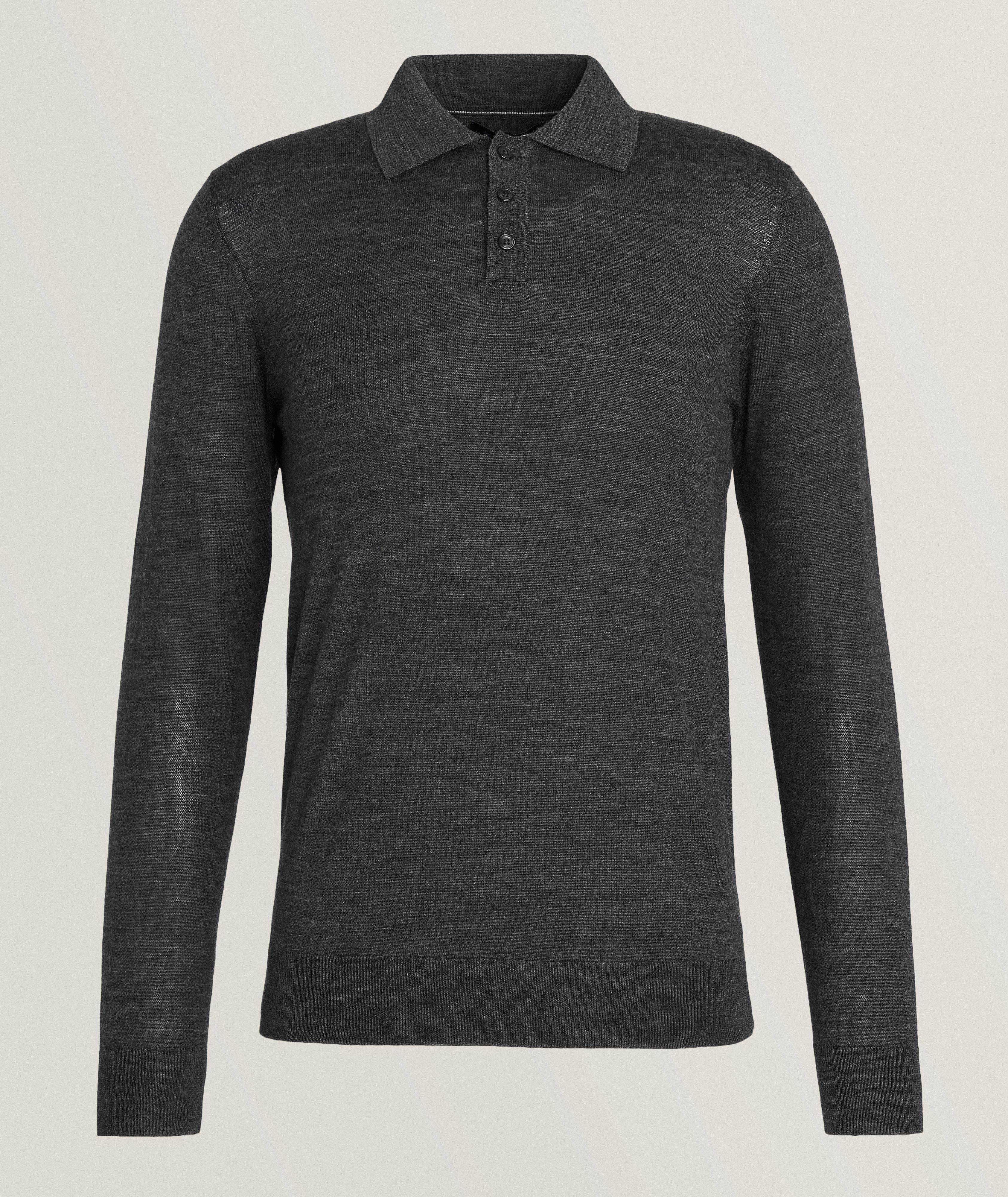 Mélange Extrafine Merino Wool Polo image 0