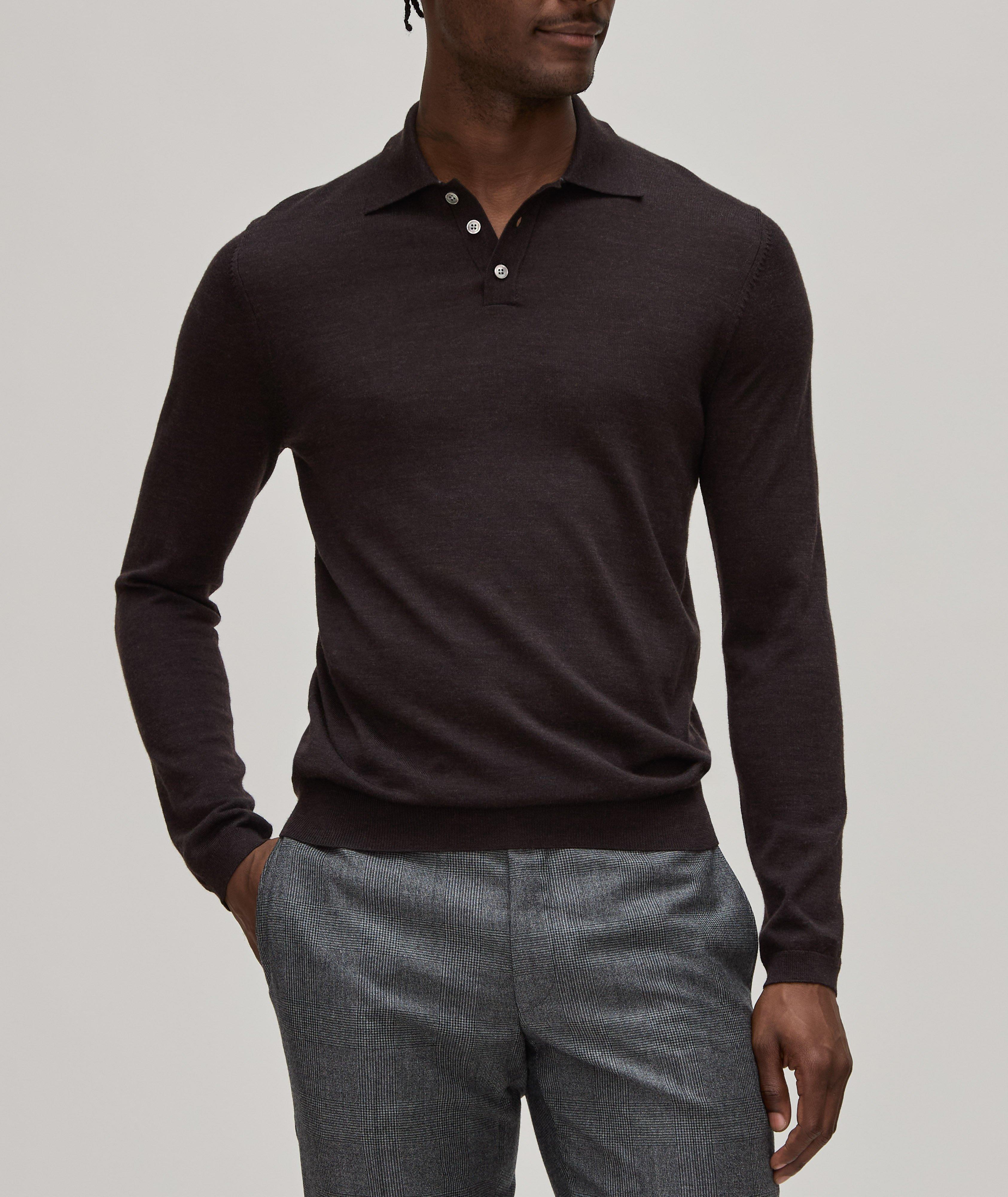 Mélange Extrafine Merino Wool Polo image 1