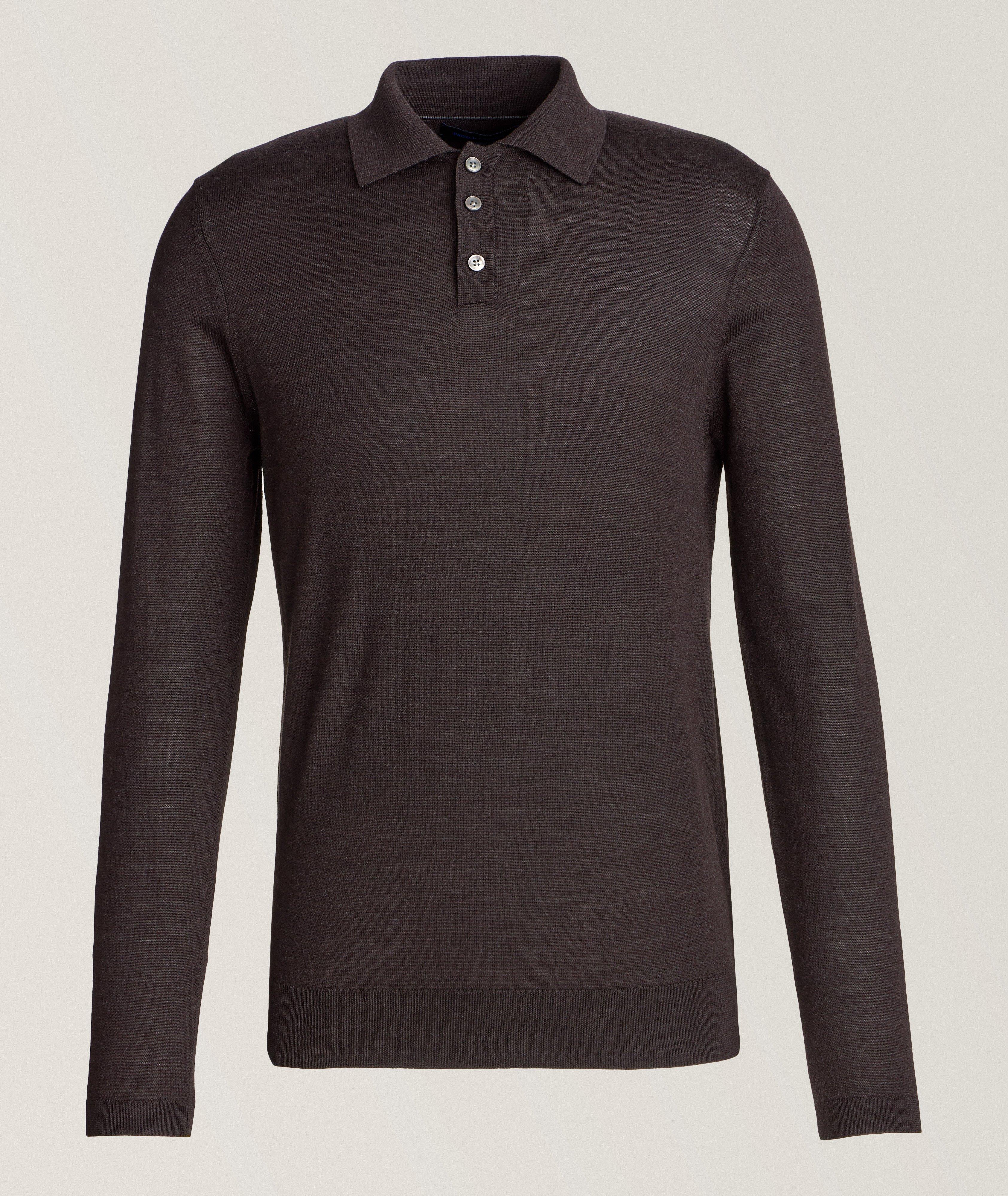 Mélange Extrafine Merino Wool Polo image 0