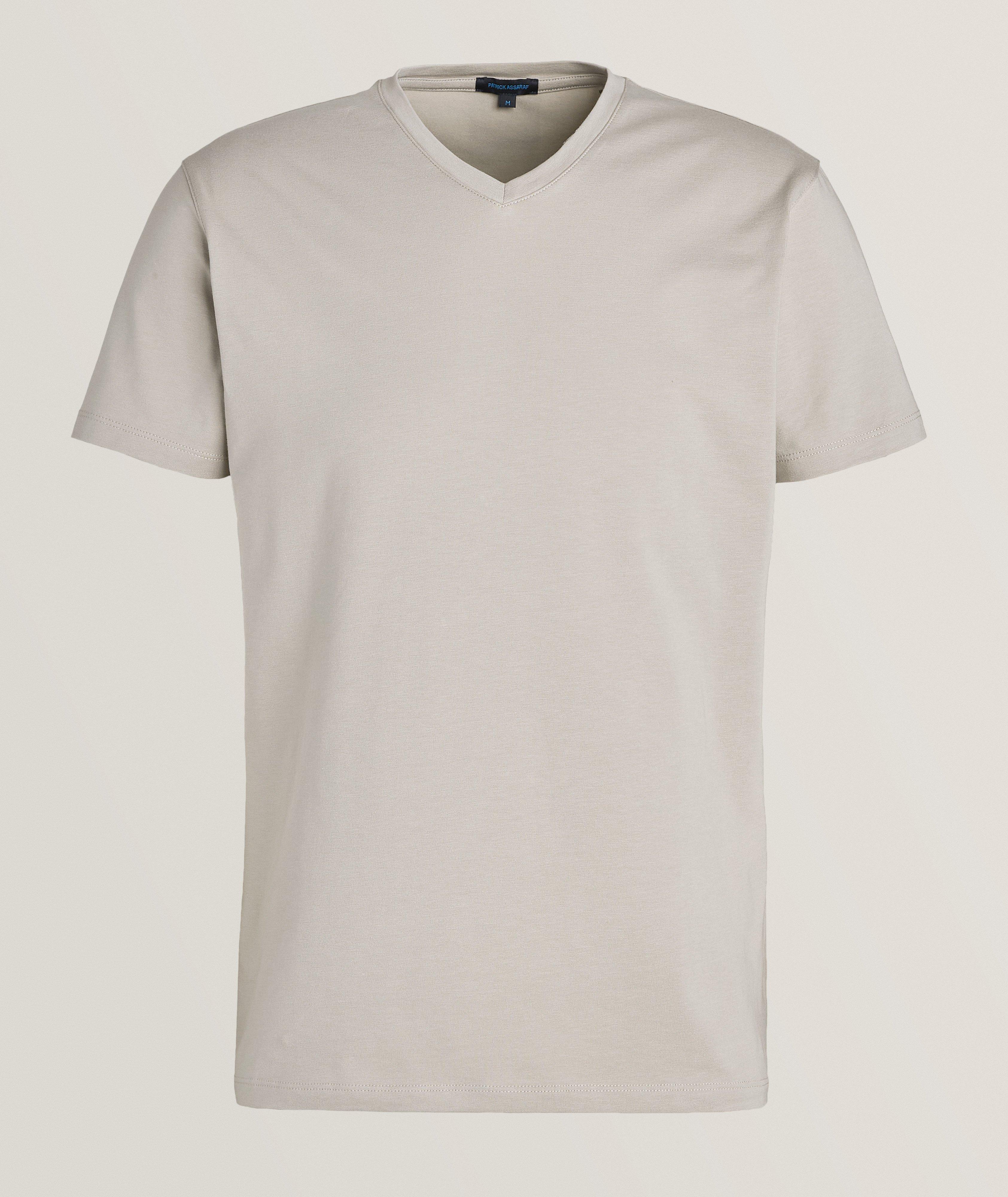 Patrick Assaraf Stretch-Pima Cotton V-Neck T-Shirt