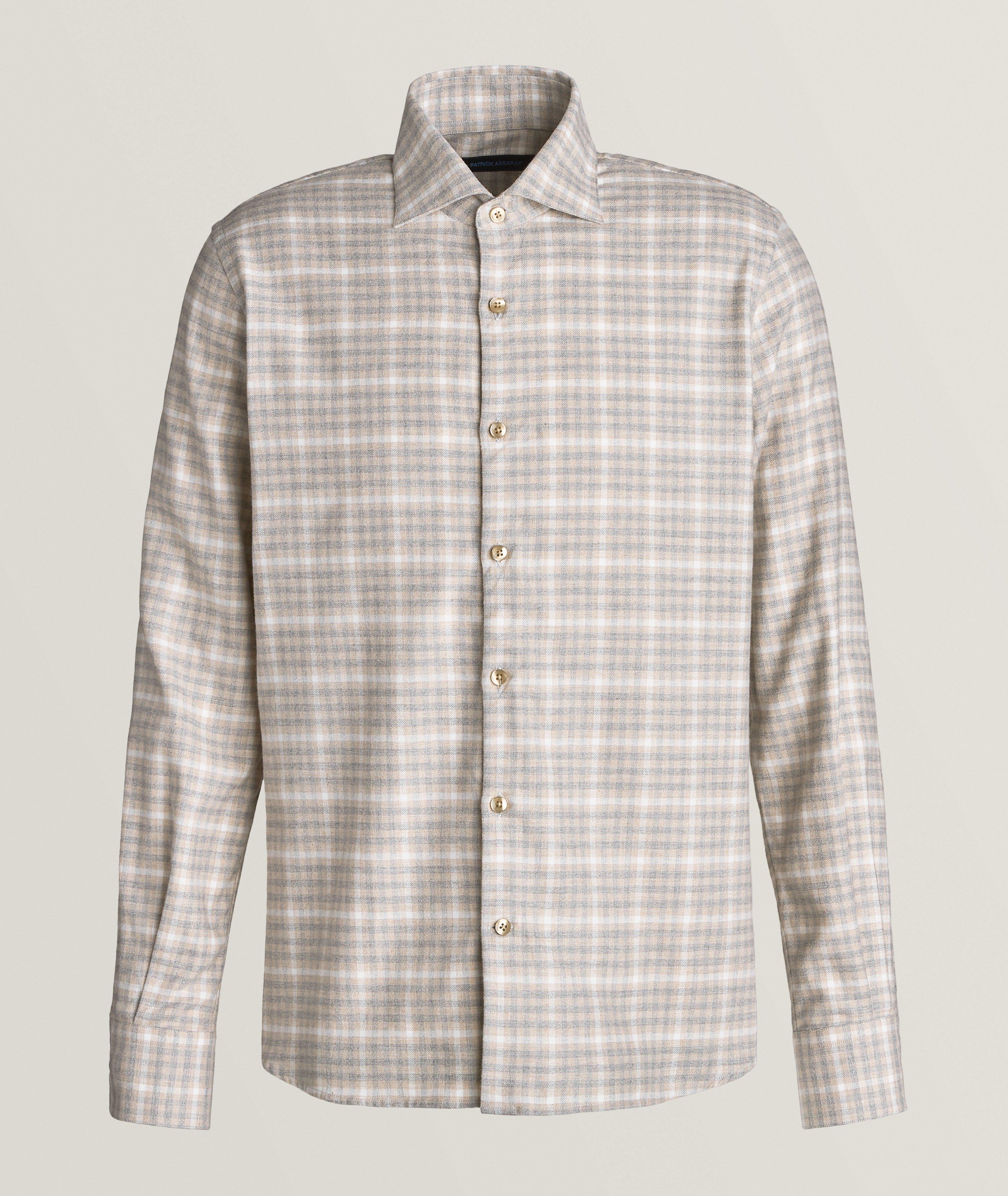 Regular-Fit Cotton Flannel Sport Shirt  image 0