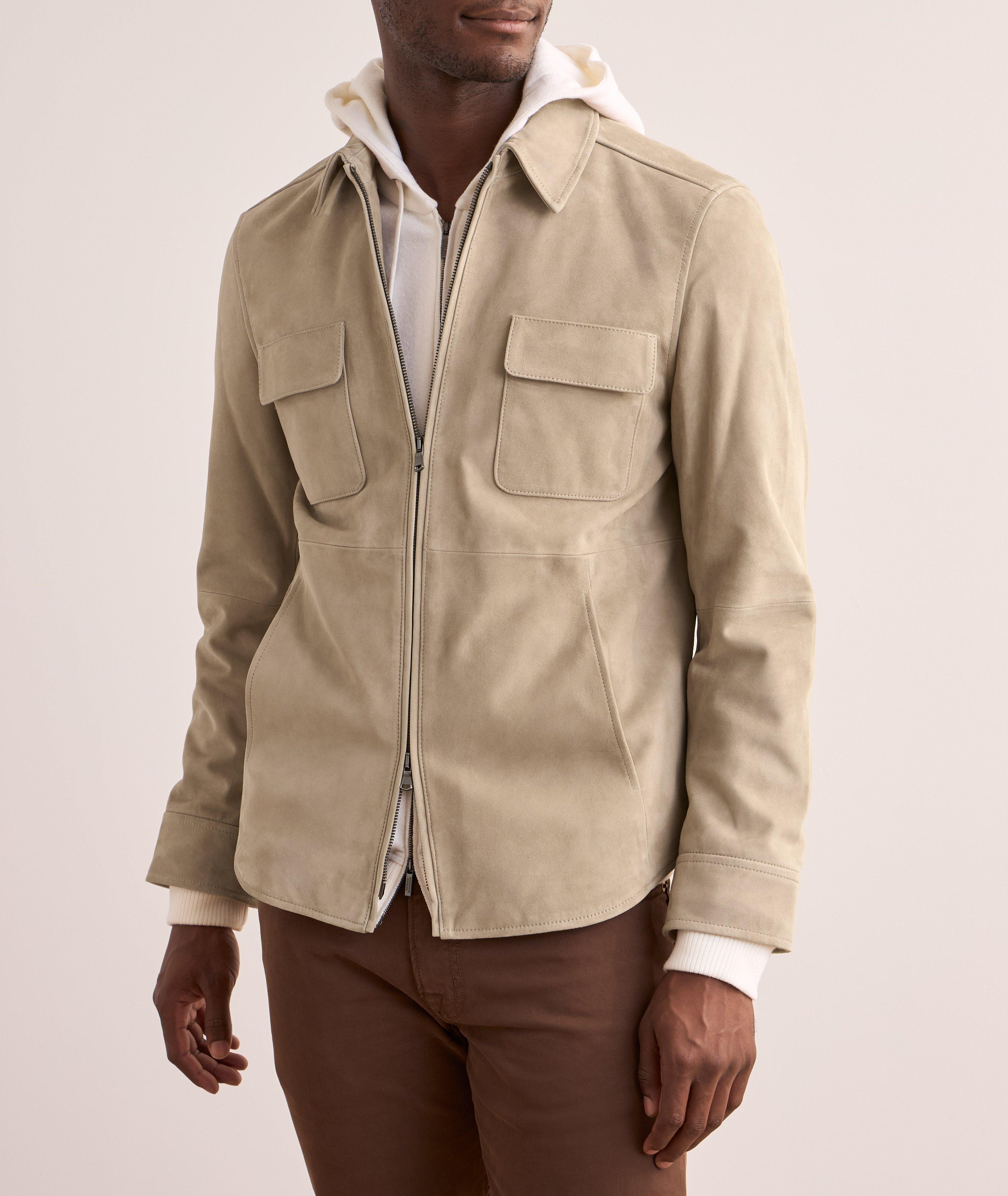 Goat Suede Shirt Jacket image 1