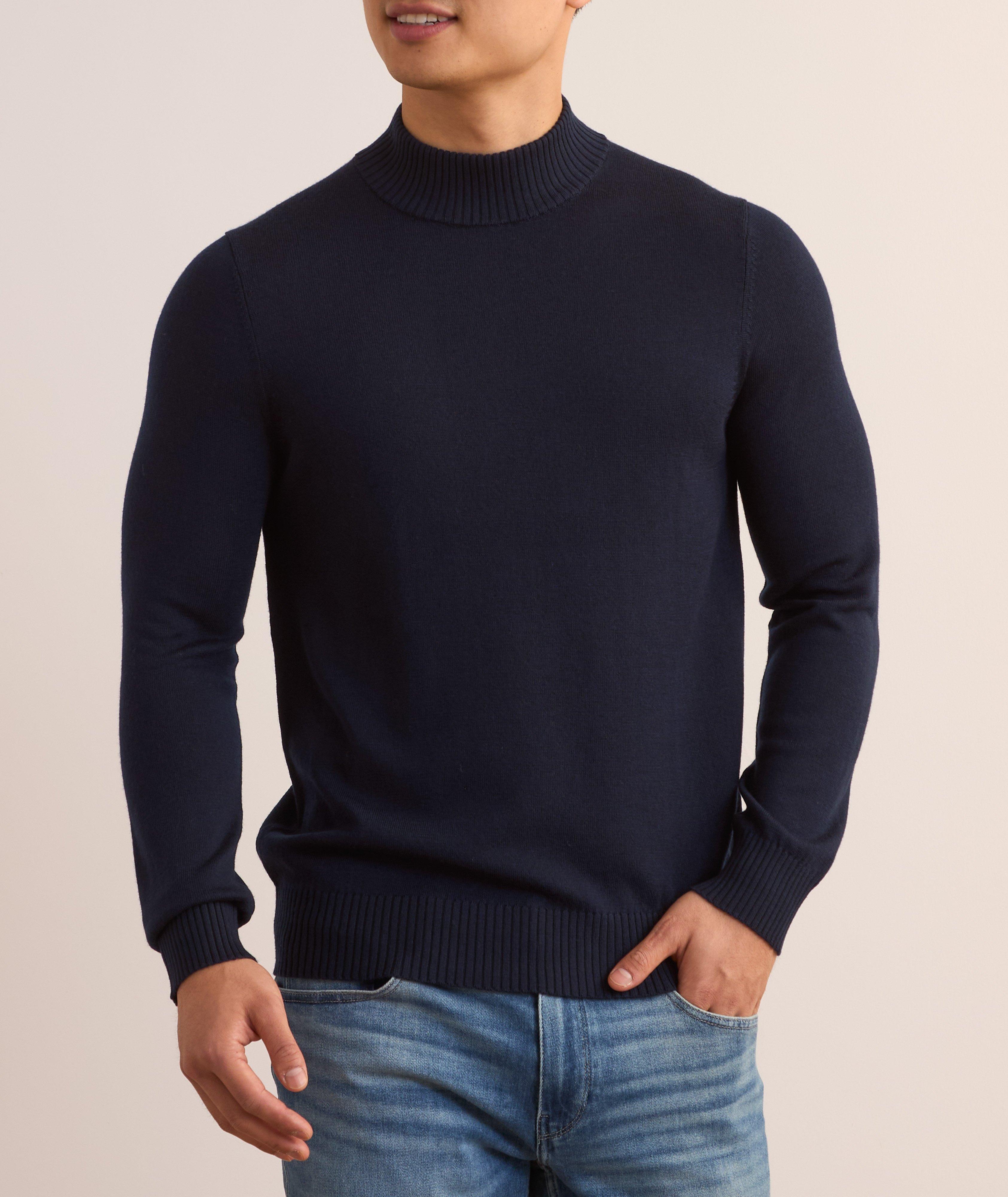 Merino Wool Mock Neck Sweater image 1