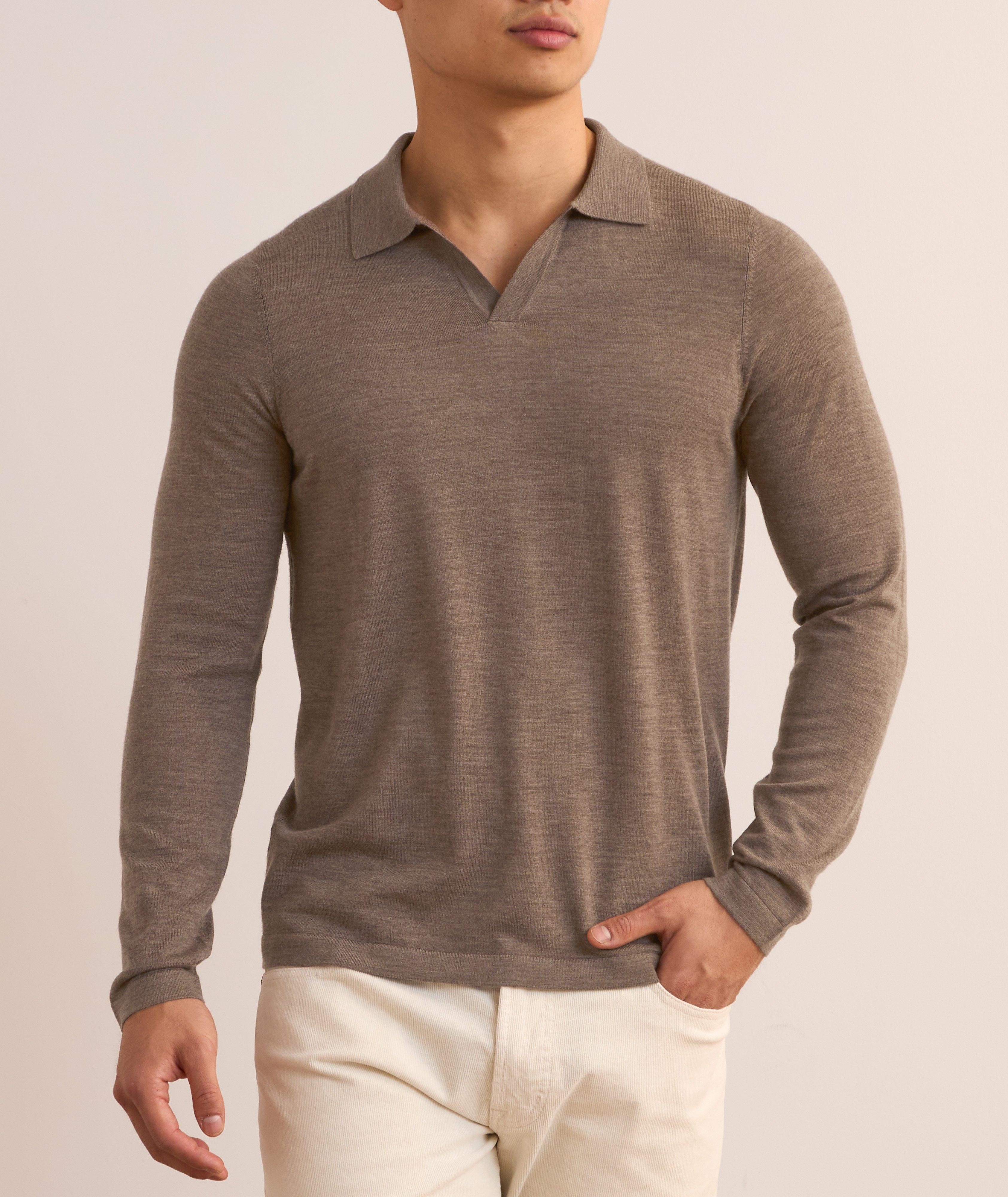 Mélange Merino Wool Polo image 1