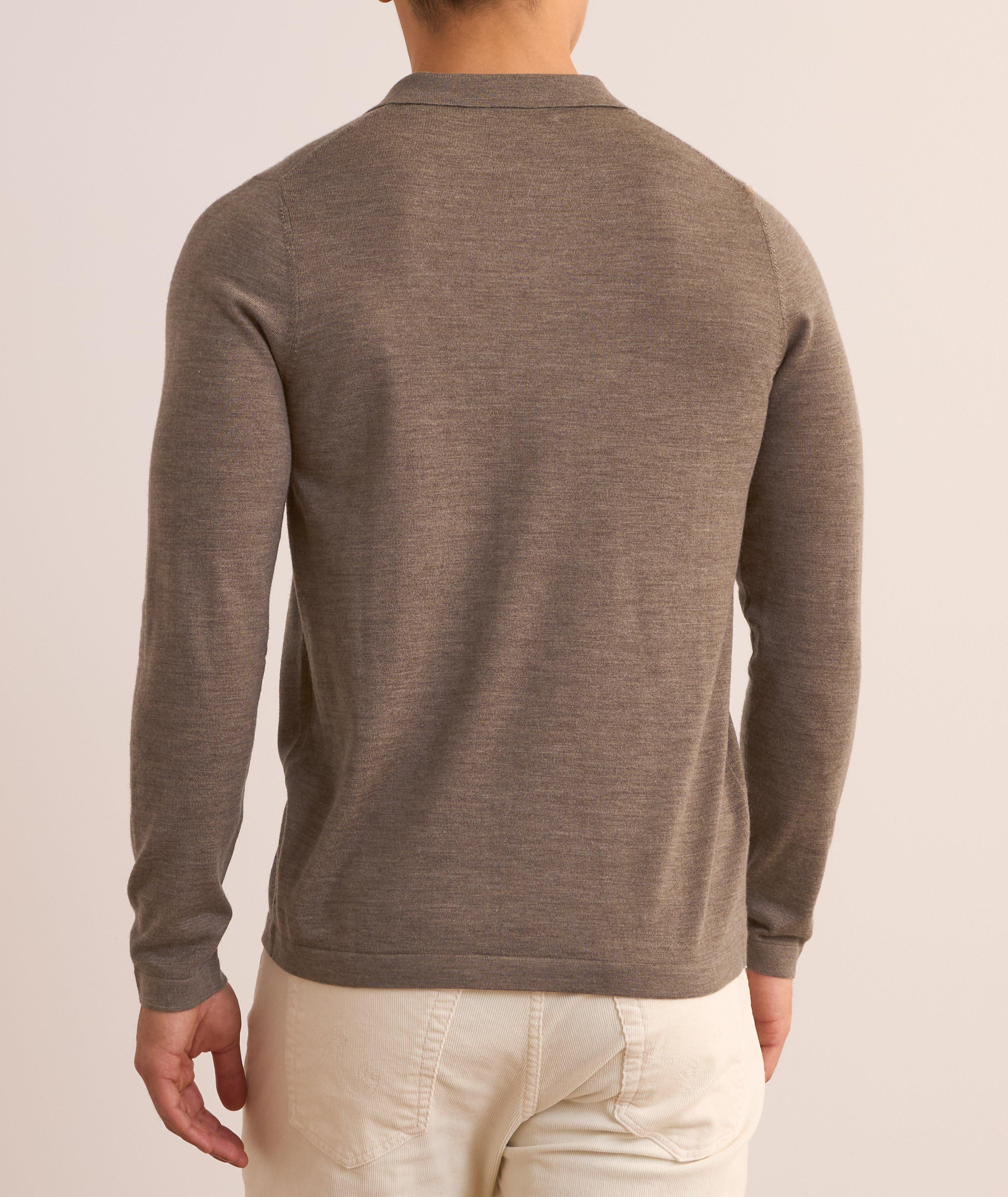 Mélange Merino Wool Polo image 2