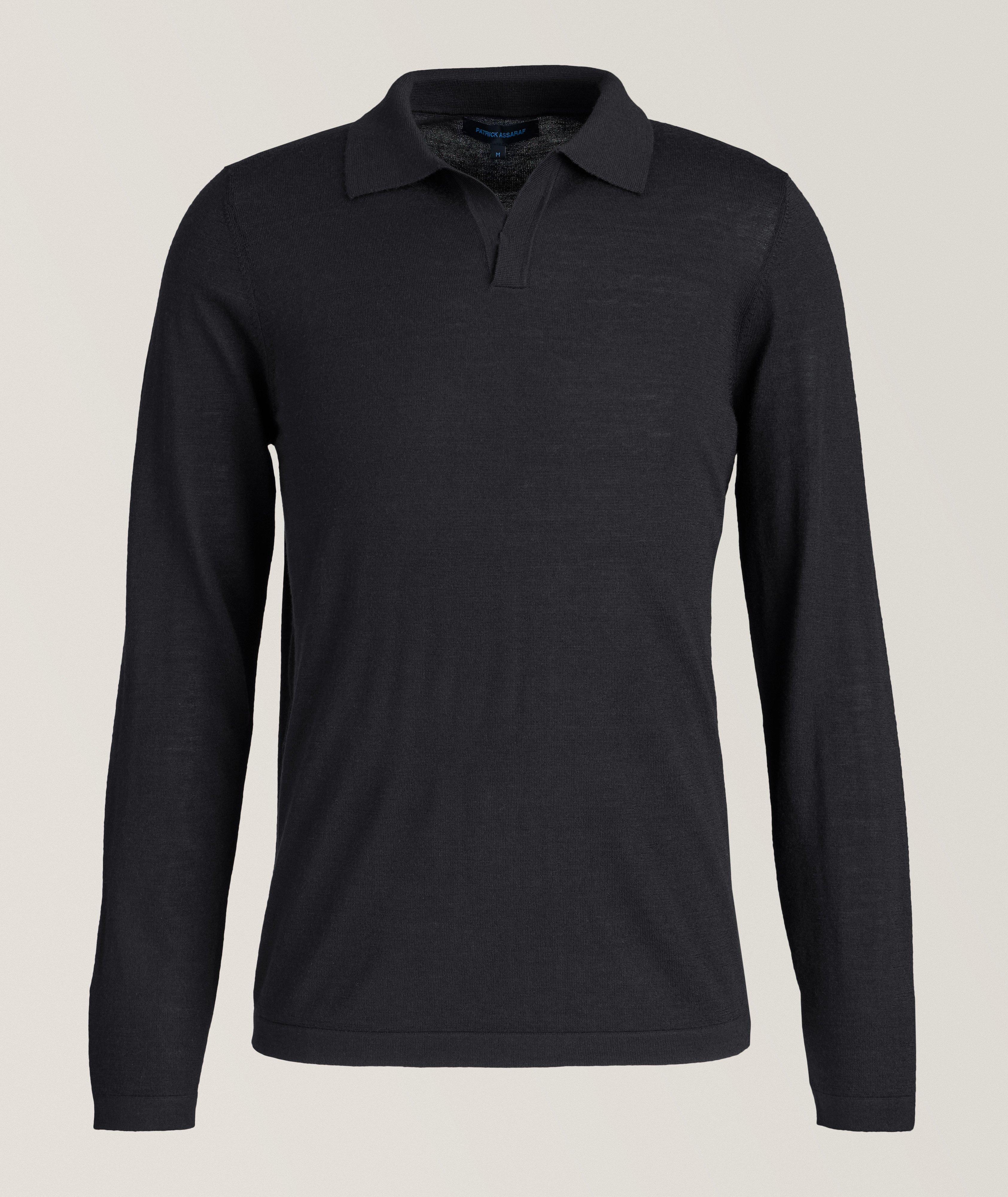 Mélange Merino Wool Polo image 0