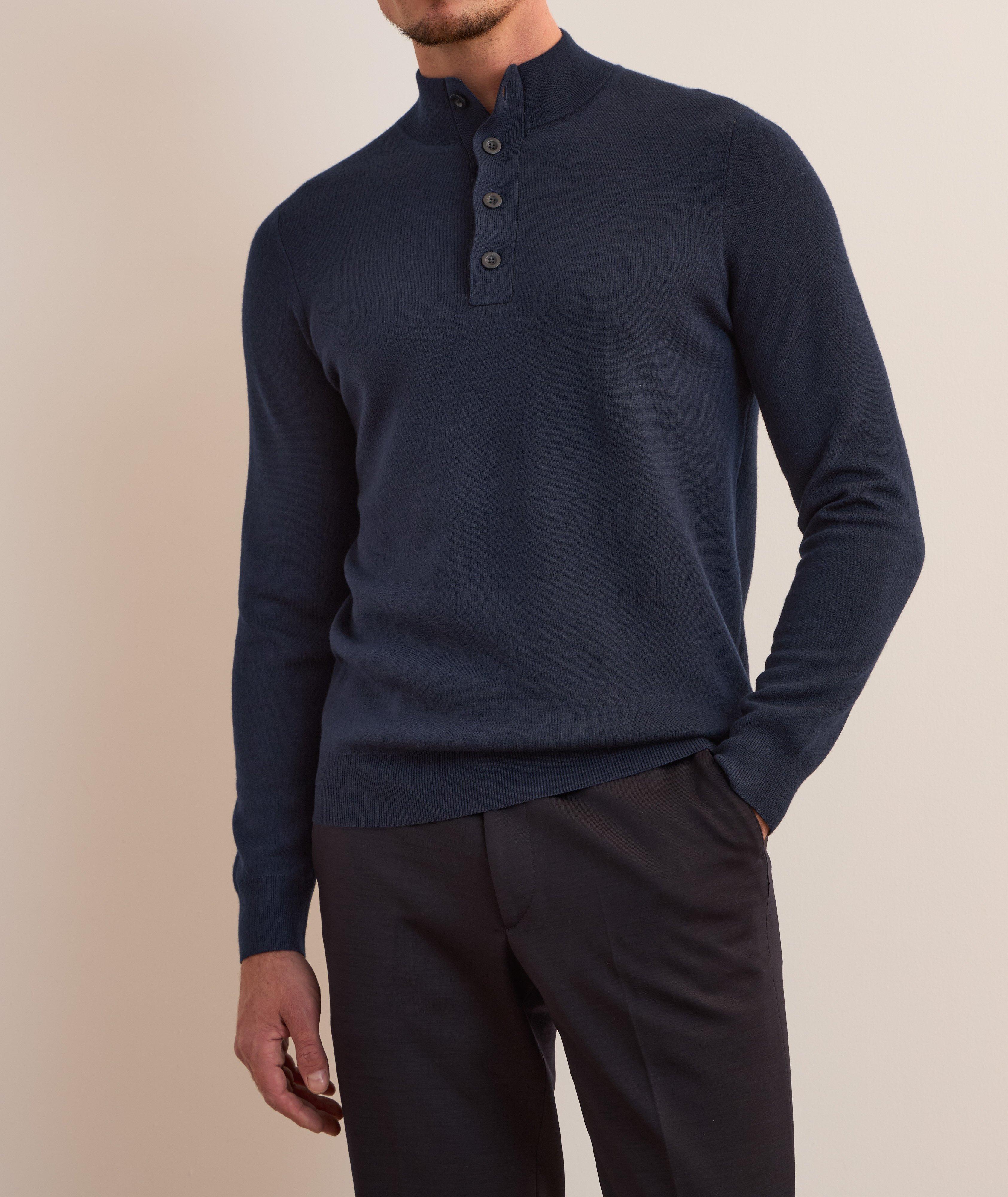 Wool-Blend Mock Neck Sweater  image 1