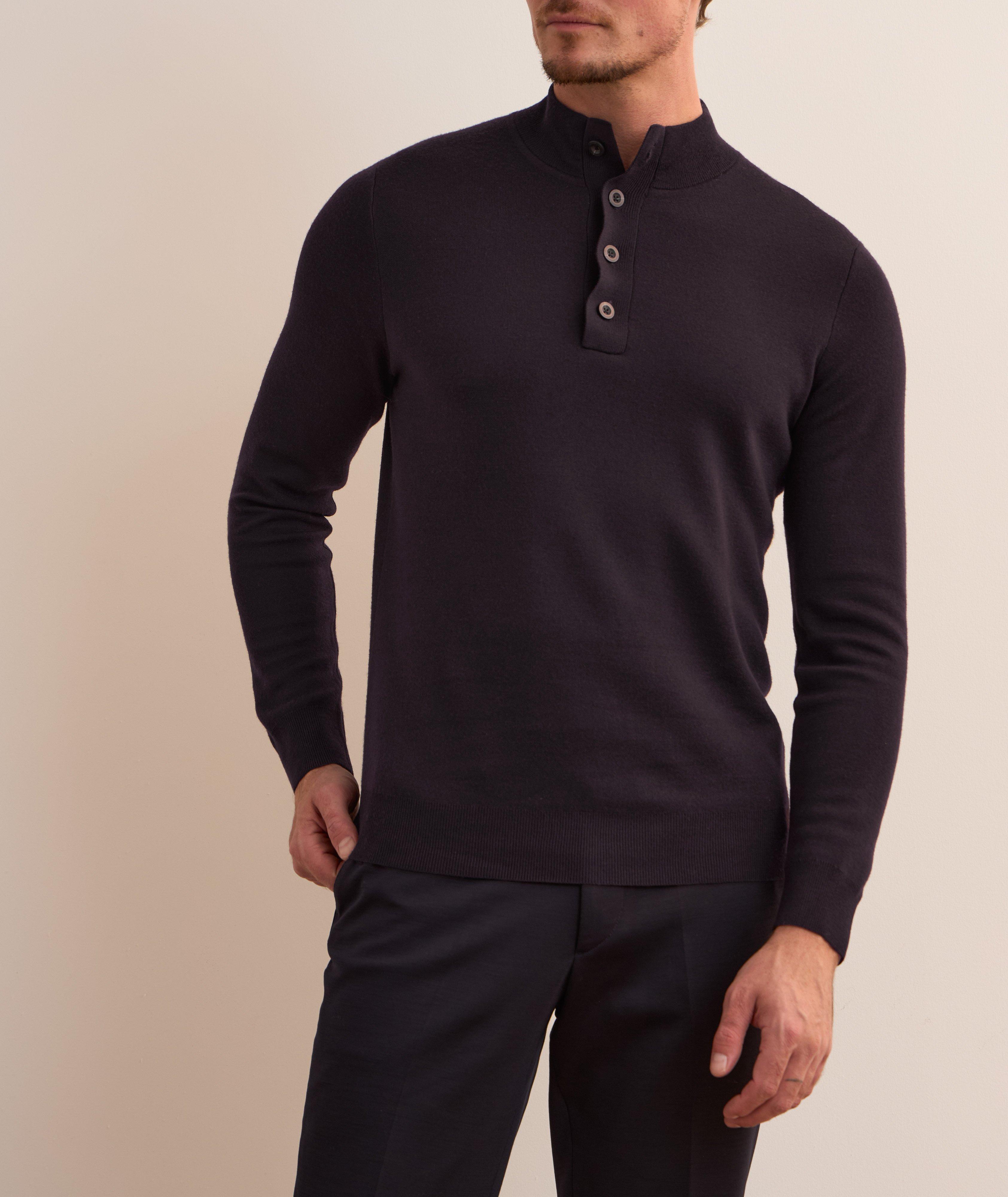 Wool-Blend Mock Neck Sweater  image 1