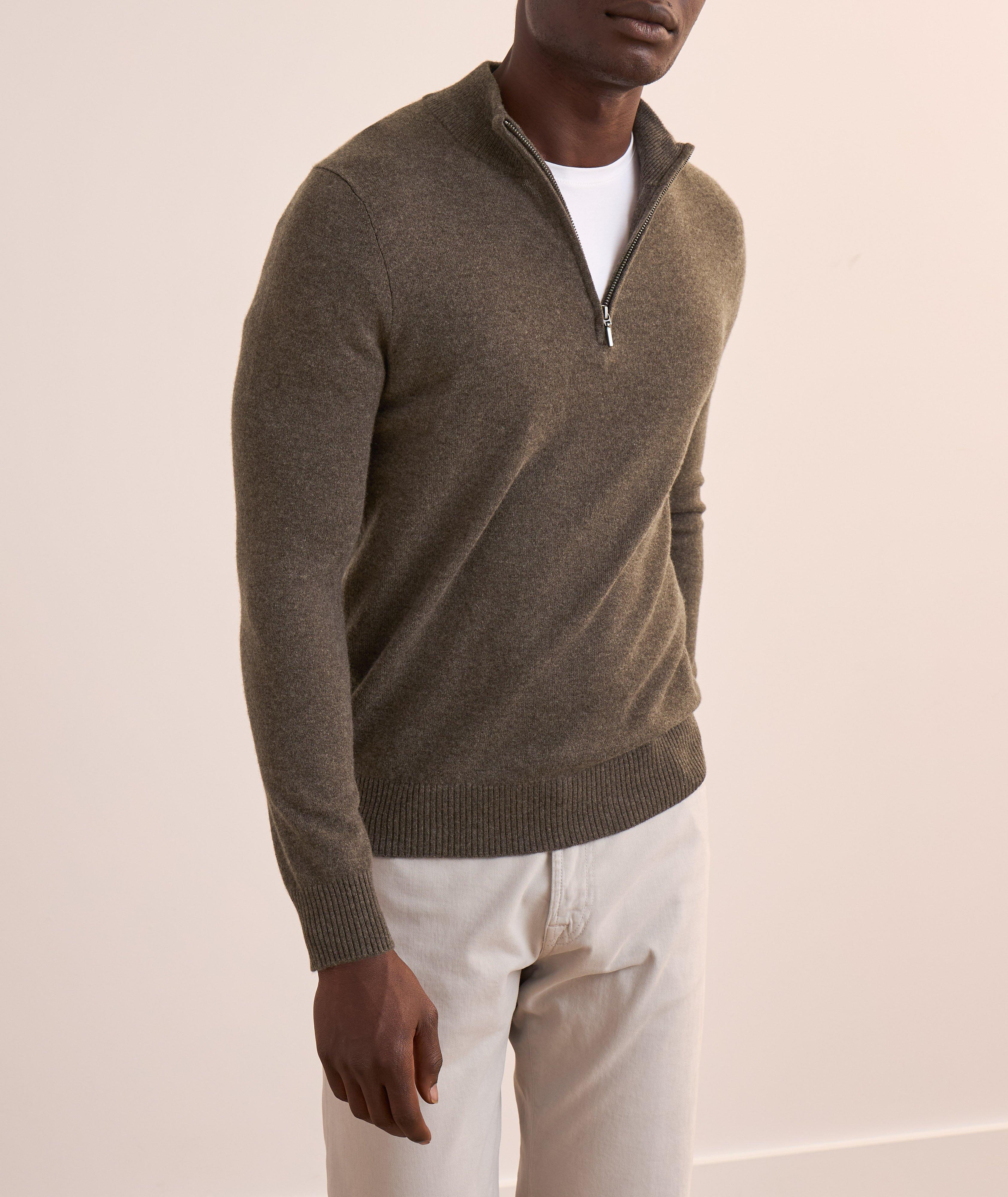 Nano Cashmere Mélange Quarter-Zip Sweater  image 1