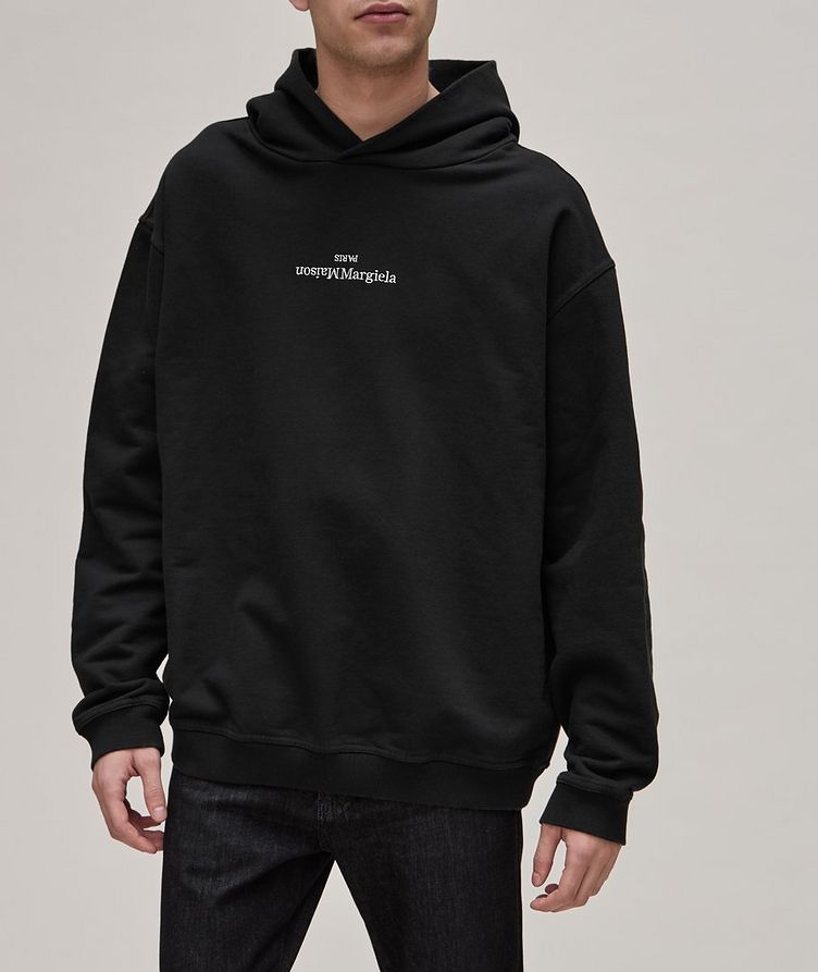 Reverse Logo Cotton Hooded Sweater  image 1