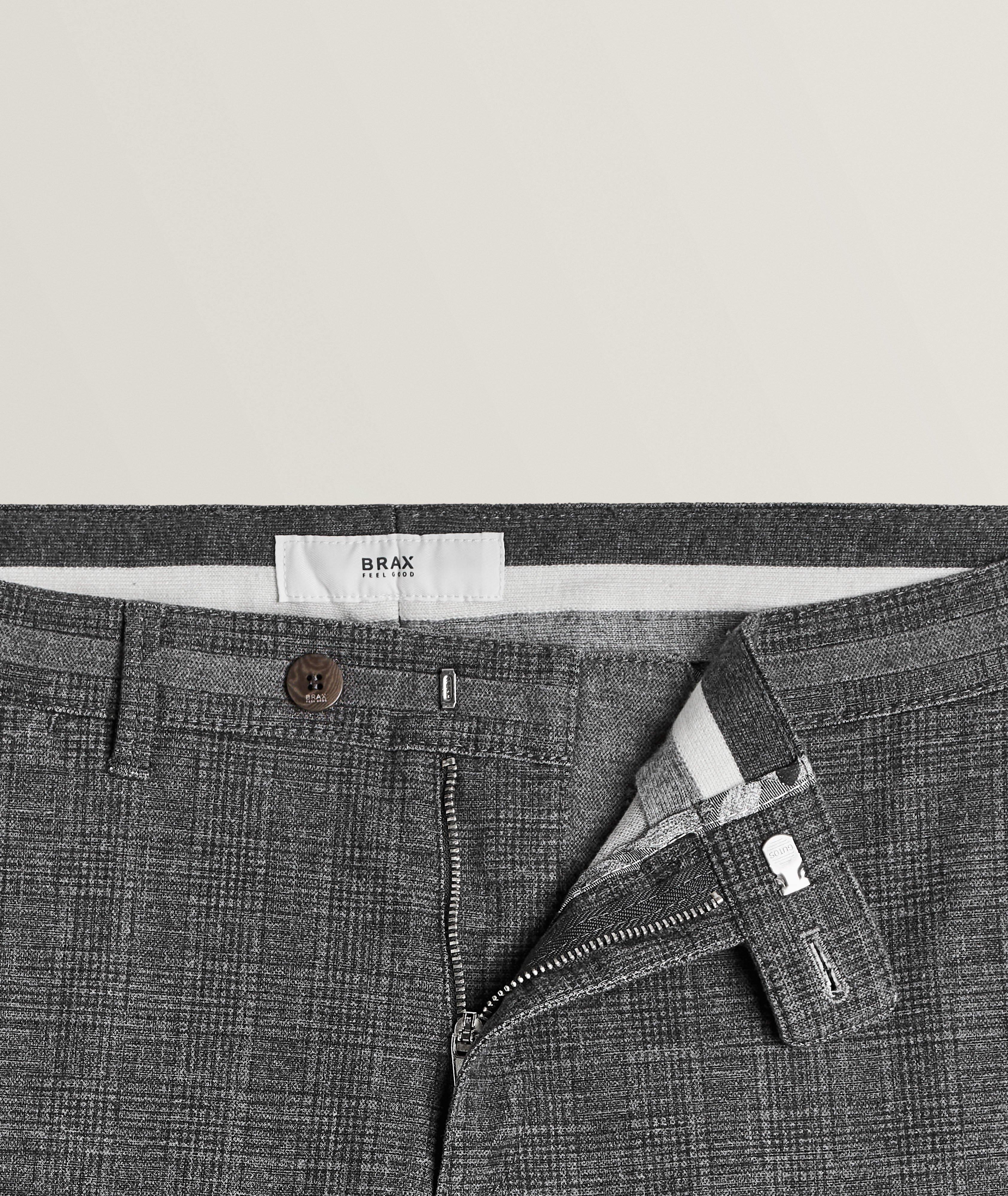 Pantalon Félix en coton extensible à motif quadrillé image 3