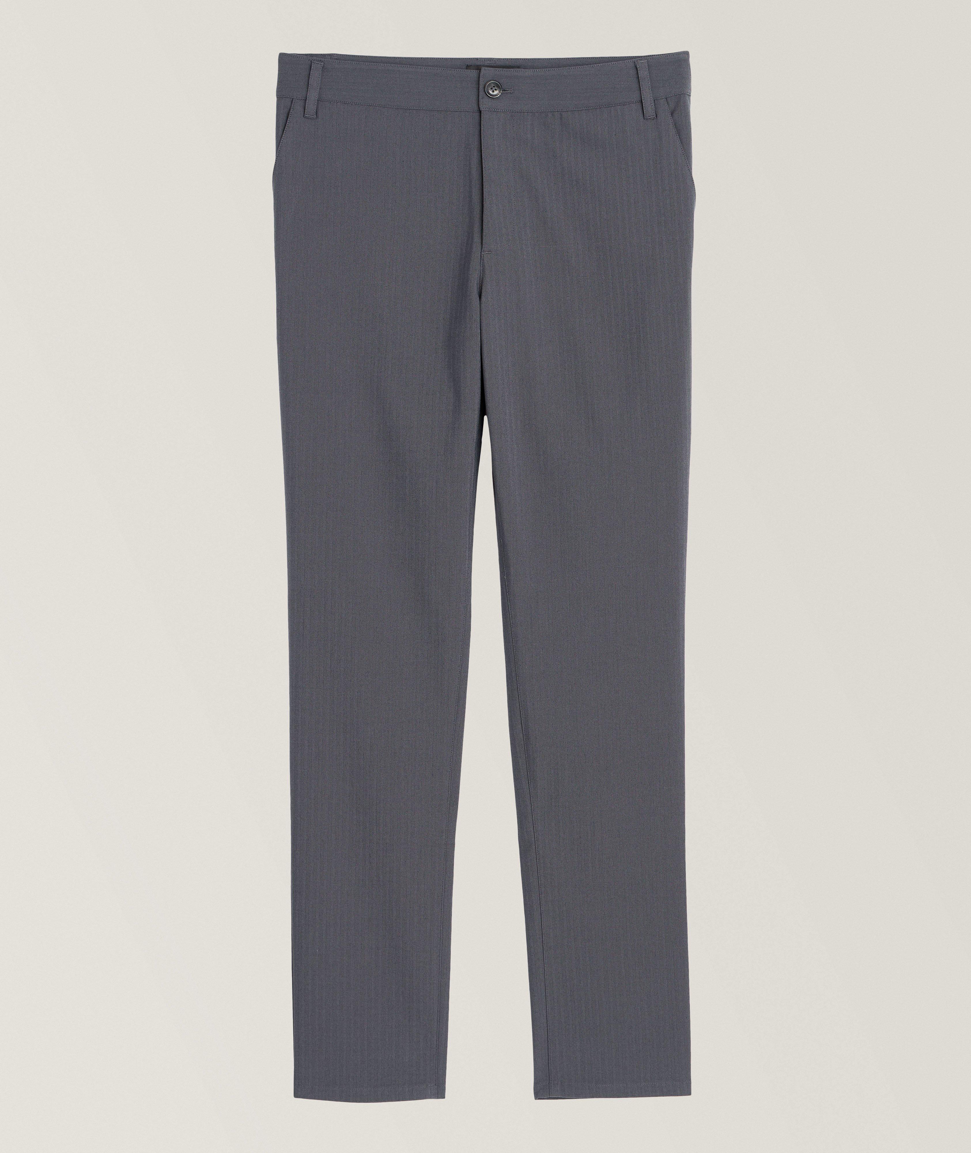 Stafford Straight Fit Herringbone Pants image 0