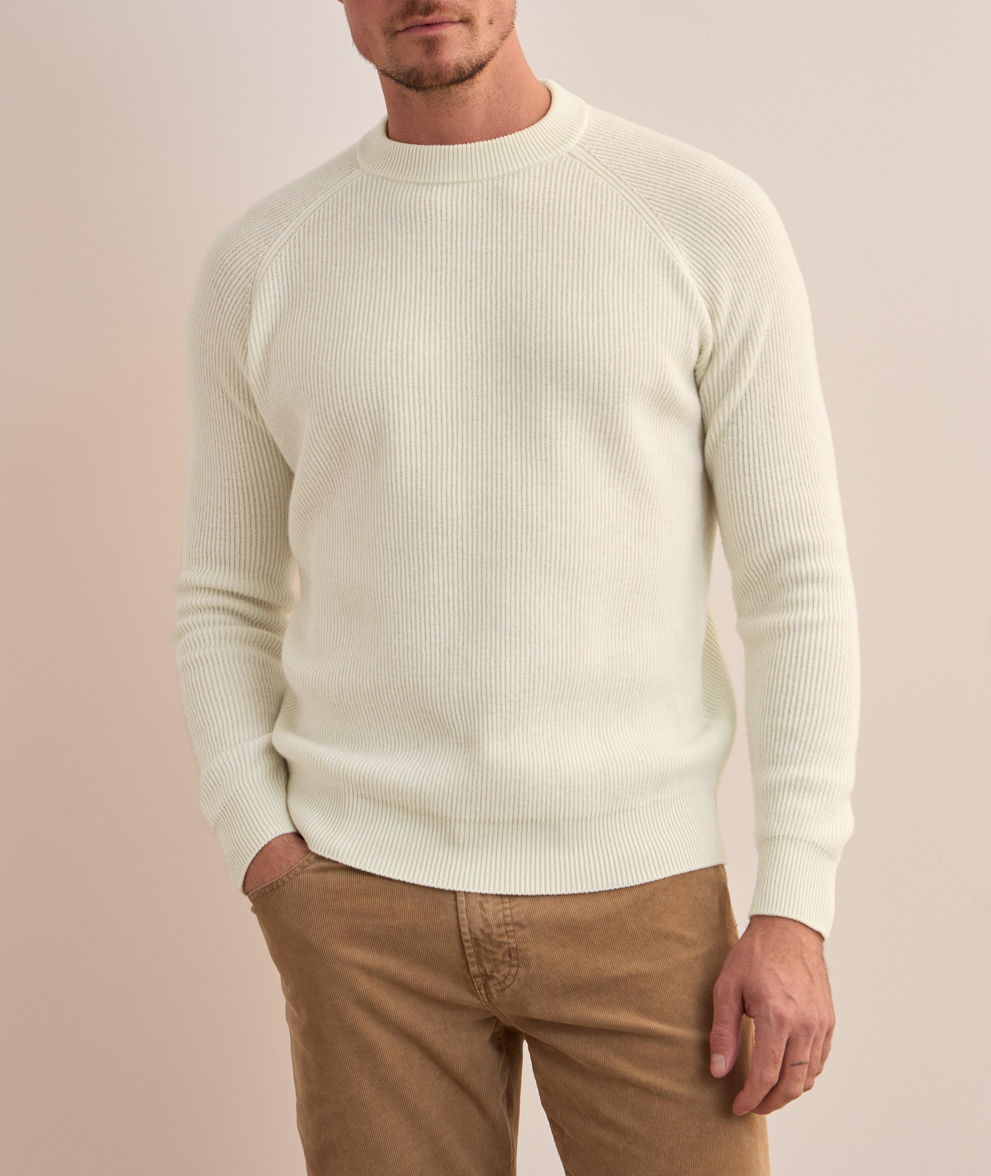 Ribbed Merino Wool-Blend Crewneck Sweater image 1