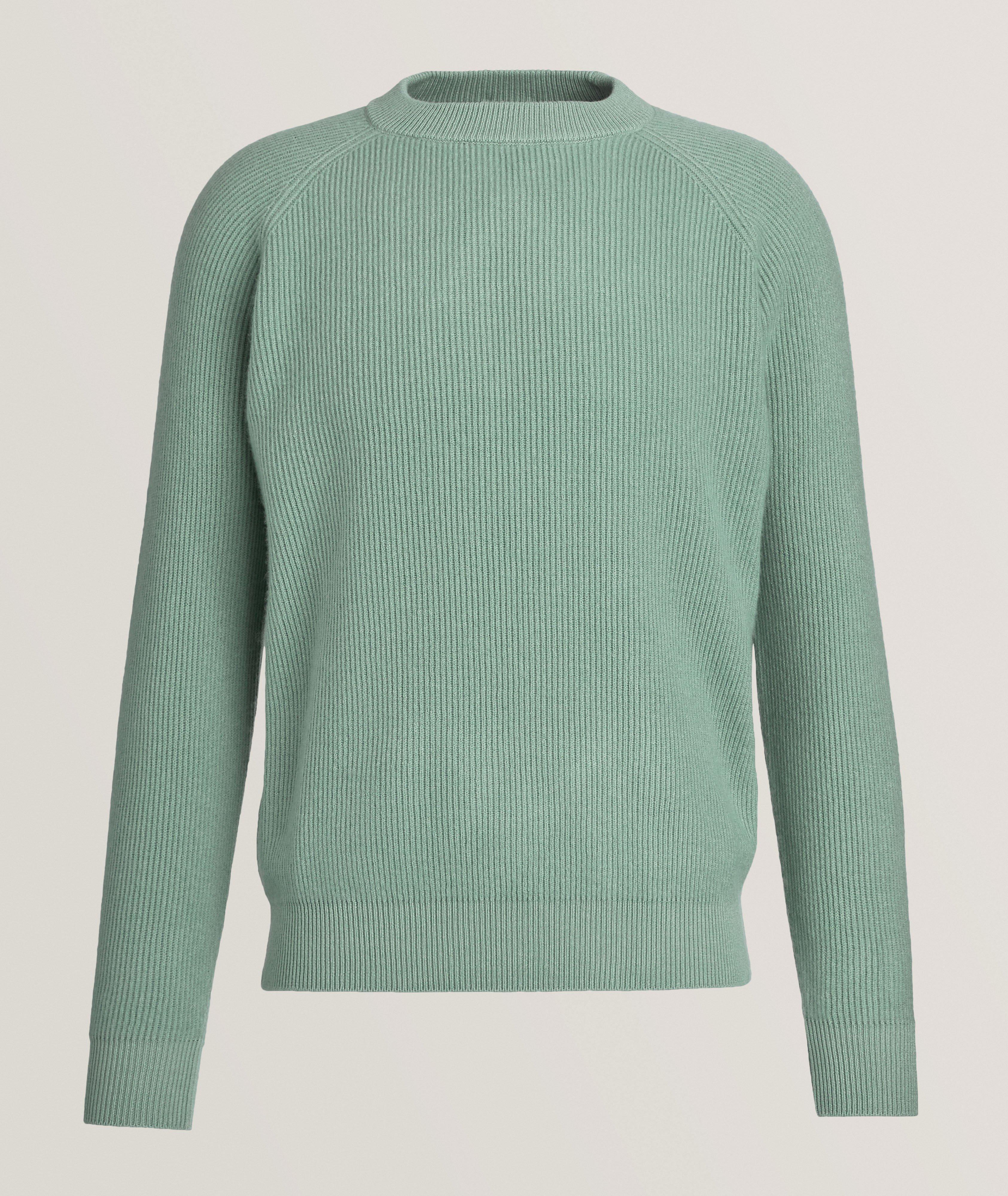 Ribbed Merino Wool-Blend Crewneck Sweater image 0