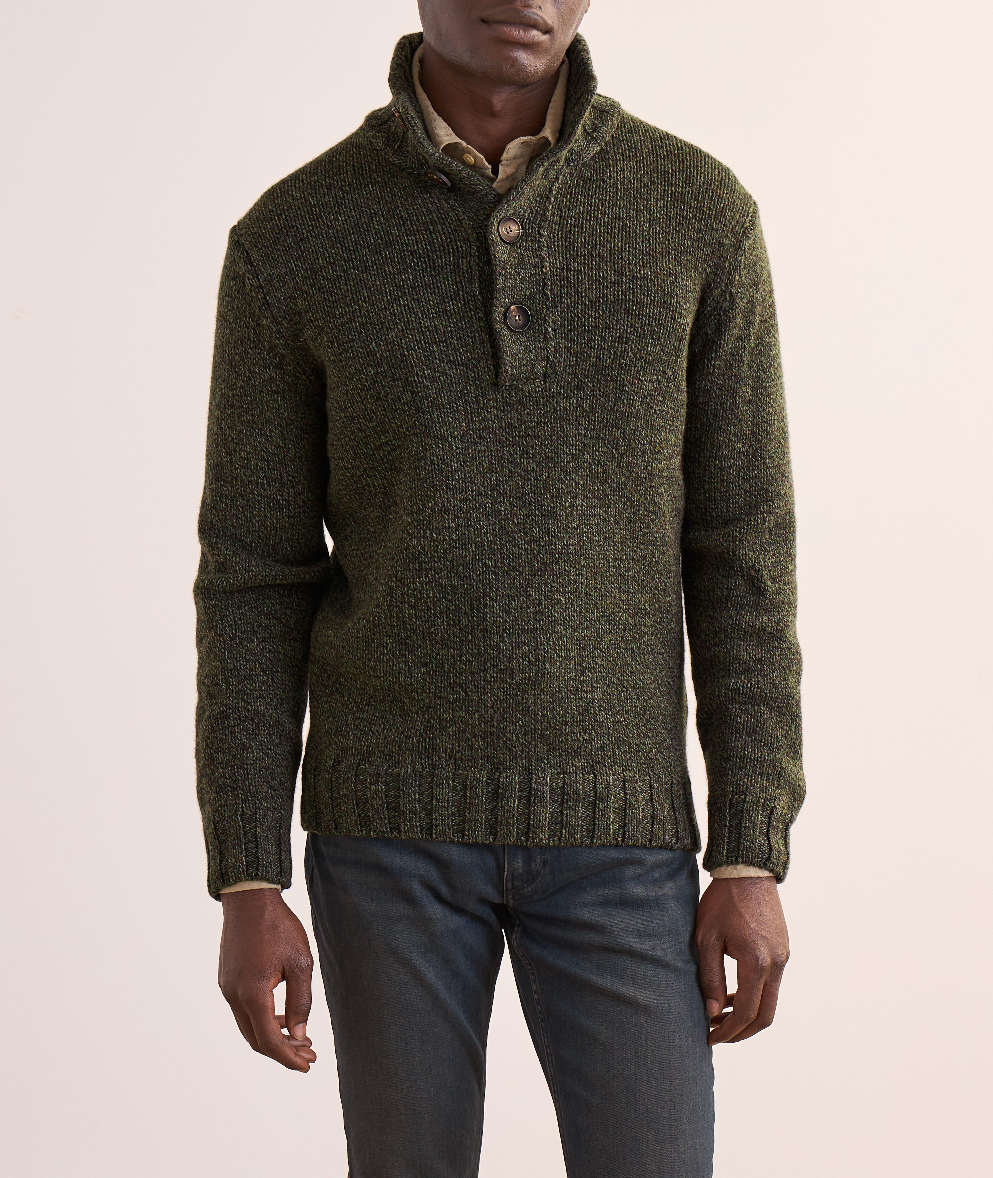 Merino Wool Mock Neck Cardigan  image 1