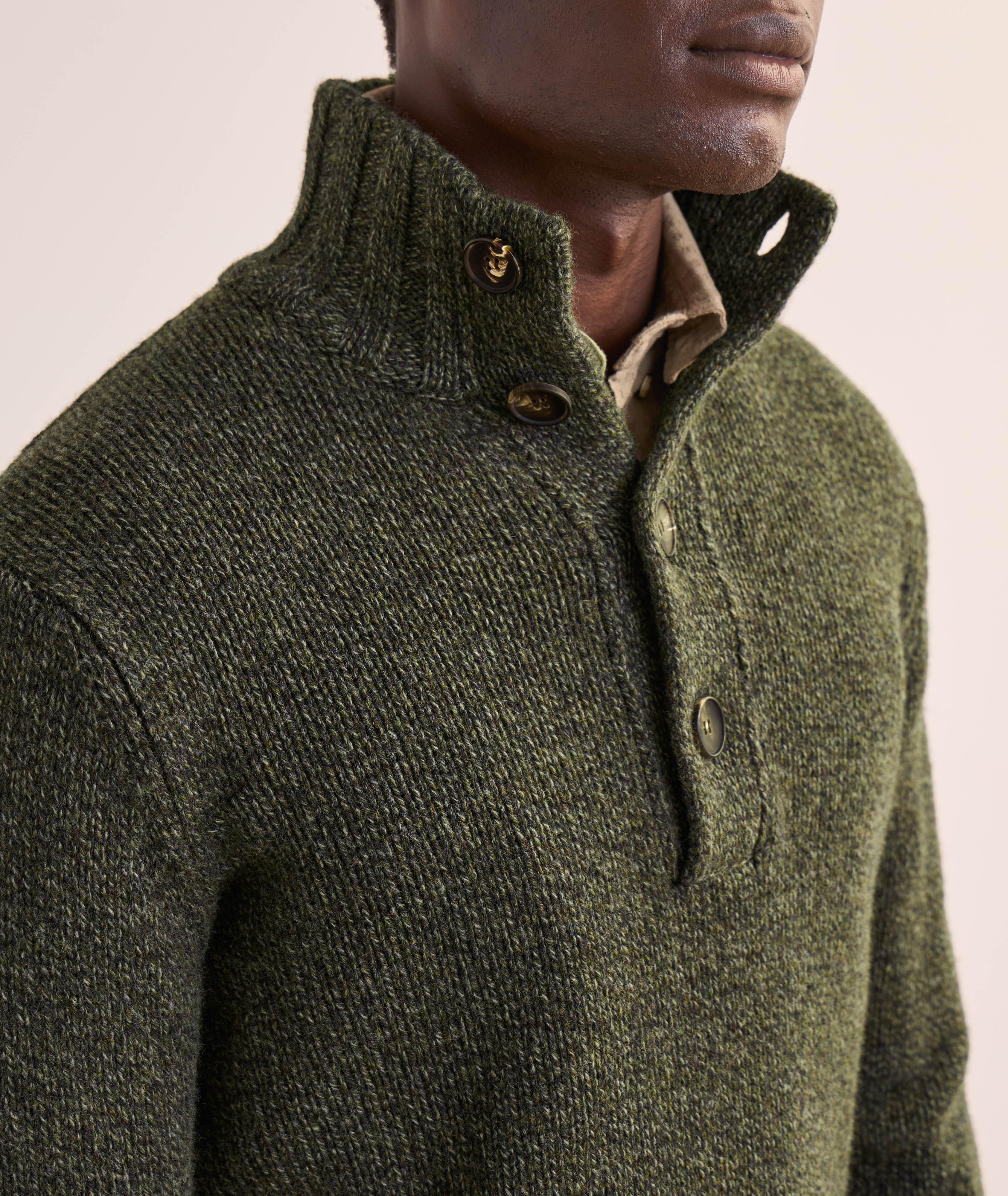 Merino Wool Mock Neck Cardigan  image 3