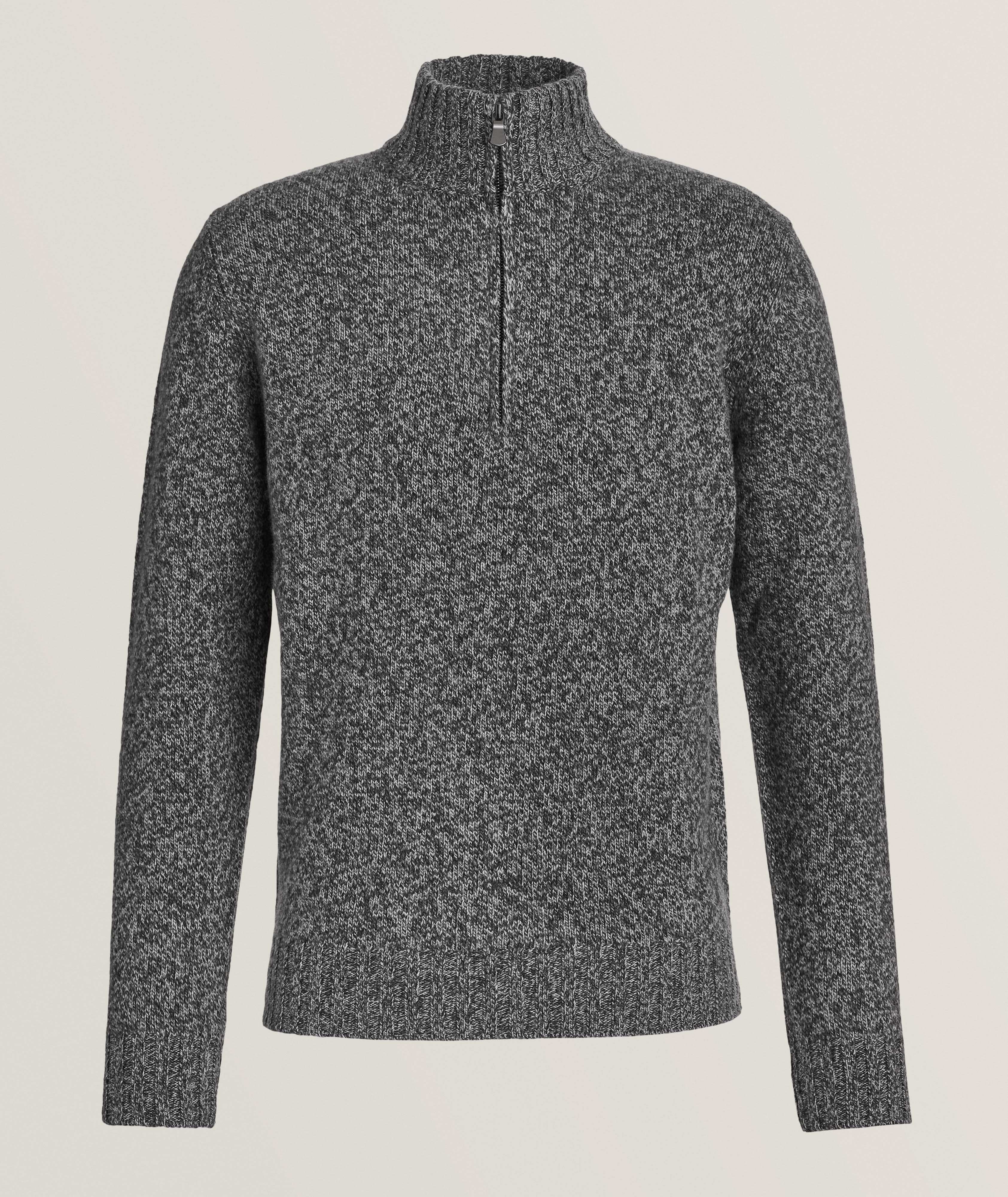 Extrafine Merino Wool Quarter-Zip Sweater image 0