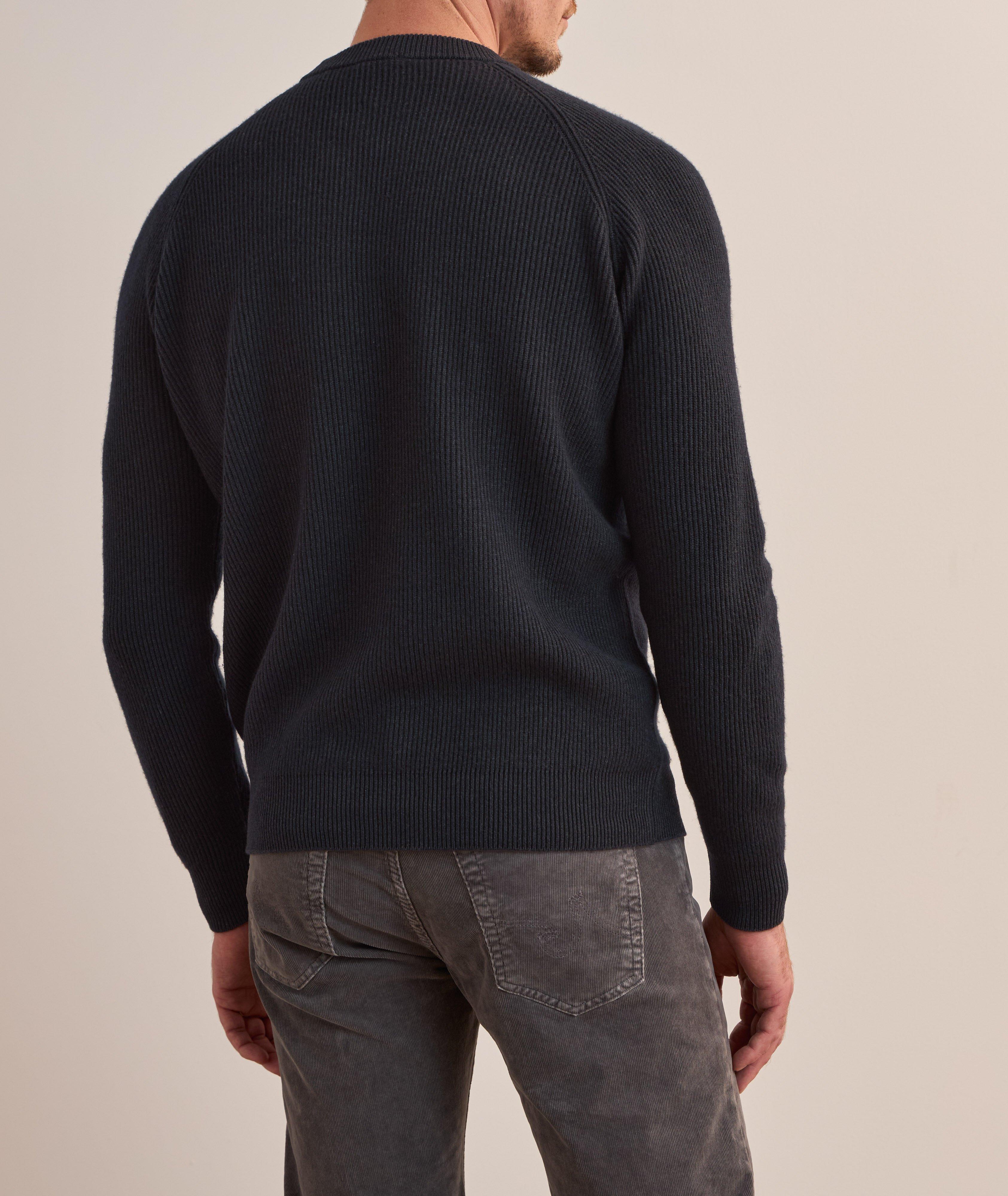 Ribbed Merino Wool-Blend Crewneck Sweater image 2