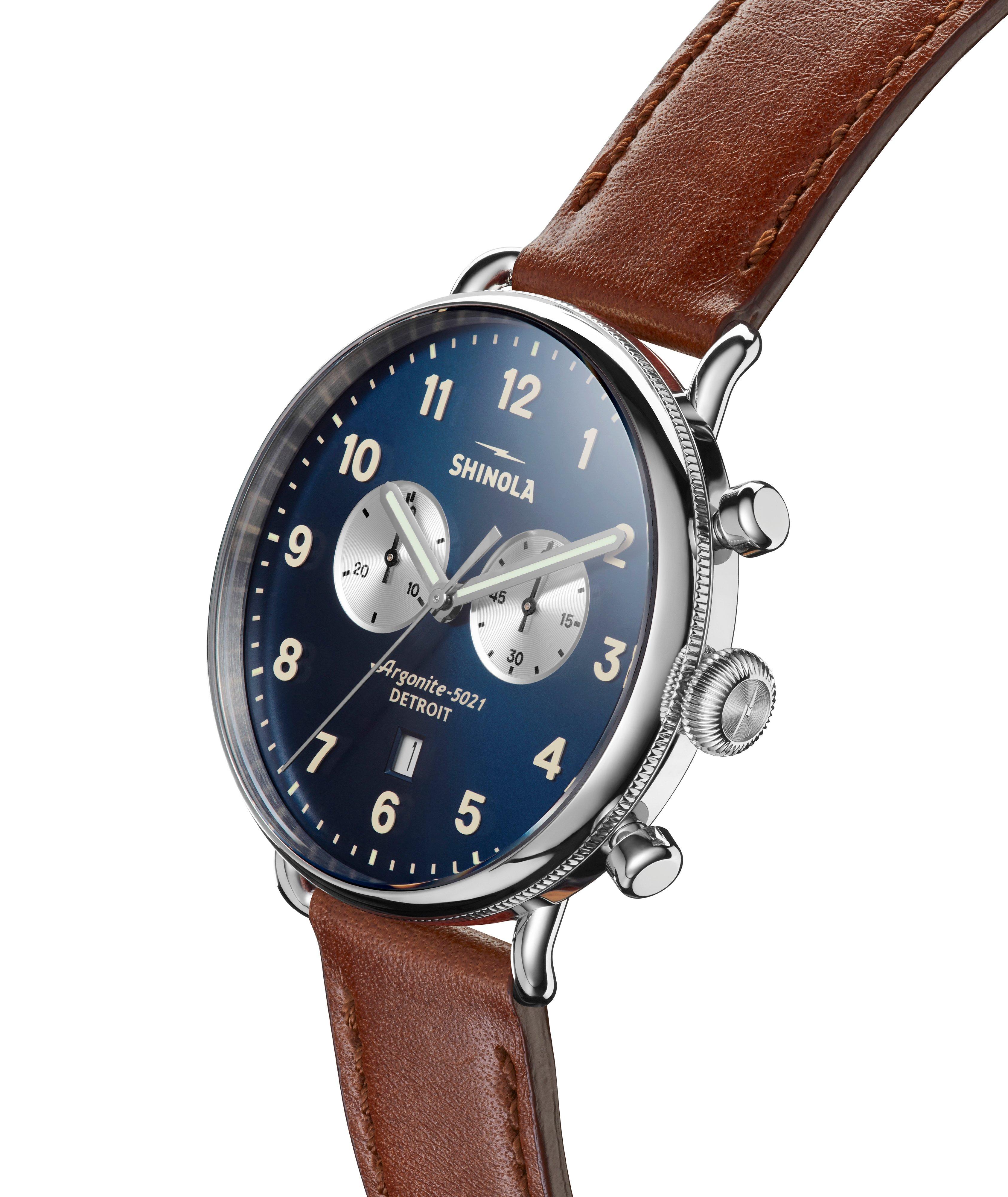 Montre-chronographe Canfield avec bracelet en cuir image 1