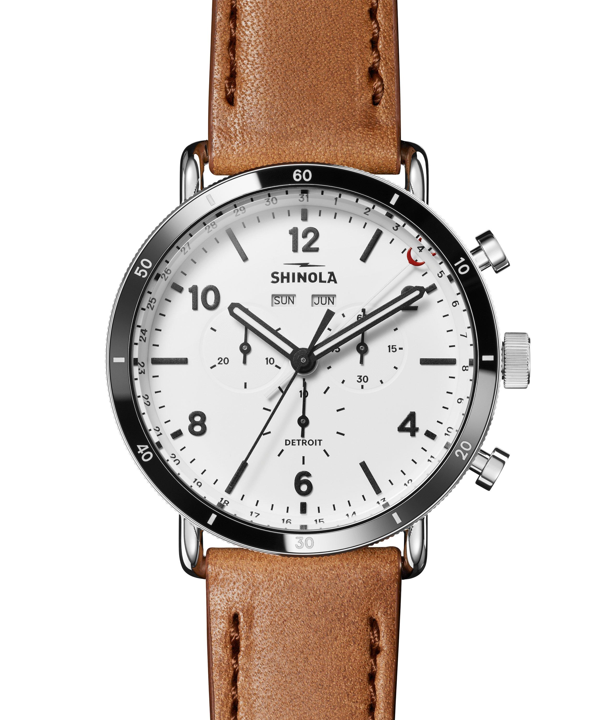 Canfield Sport Leather Strap Watch