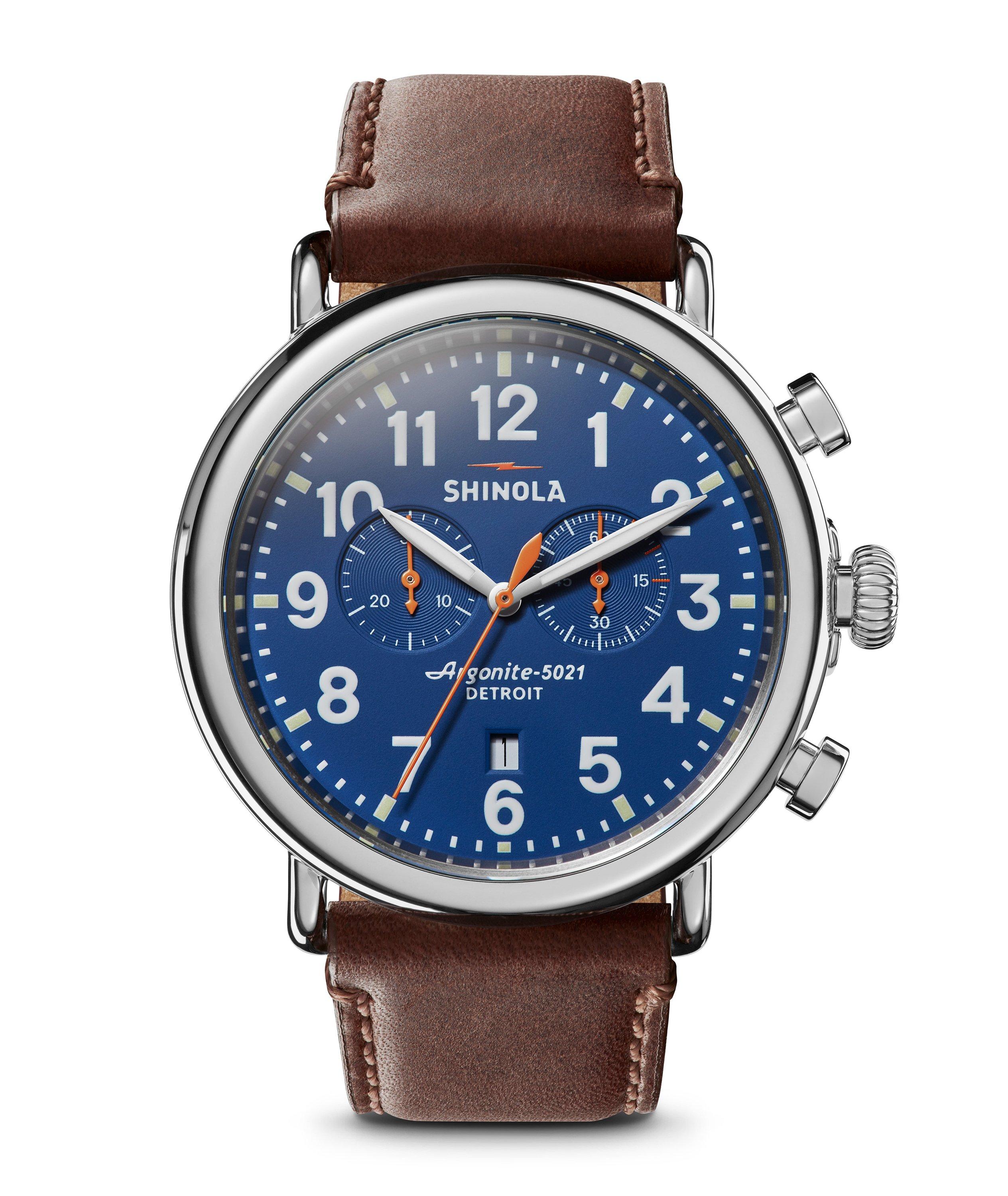 Runwell Chrono Leather Strap Watch  image 0