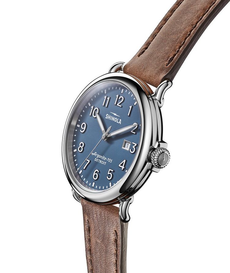 The Runwell Leather Strap Watch  image 1