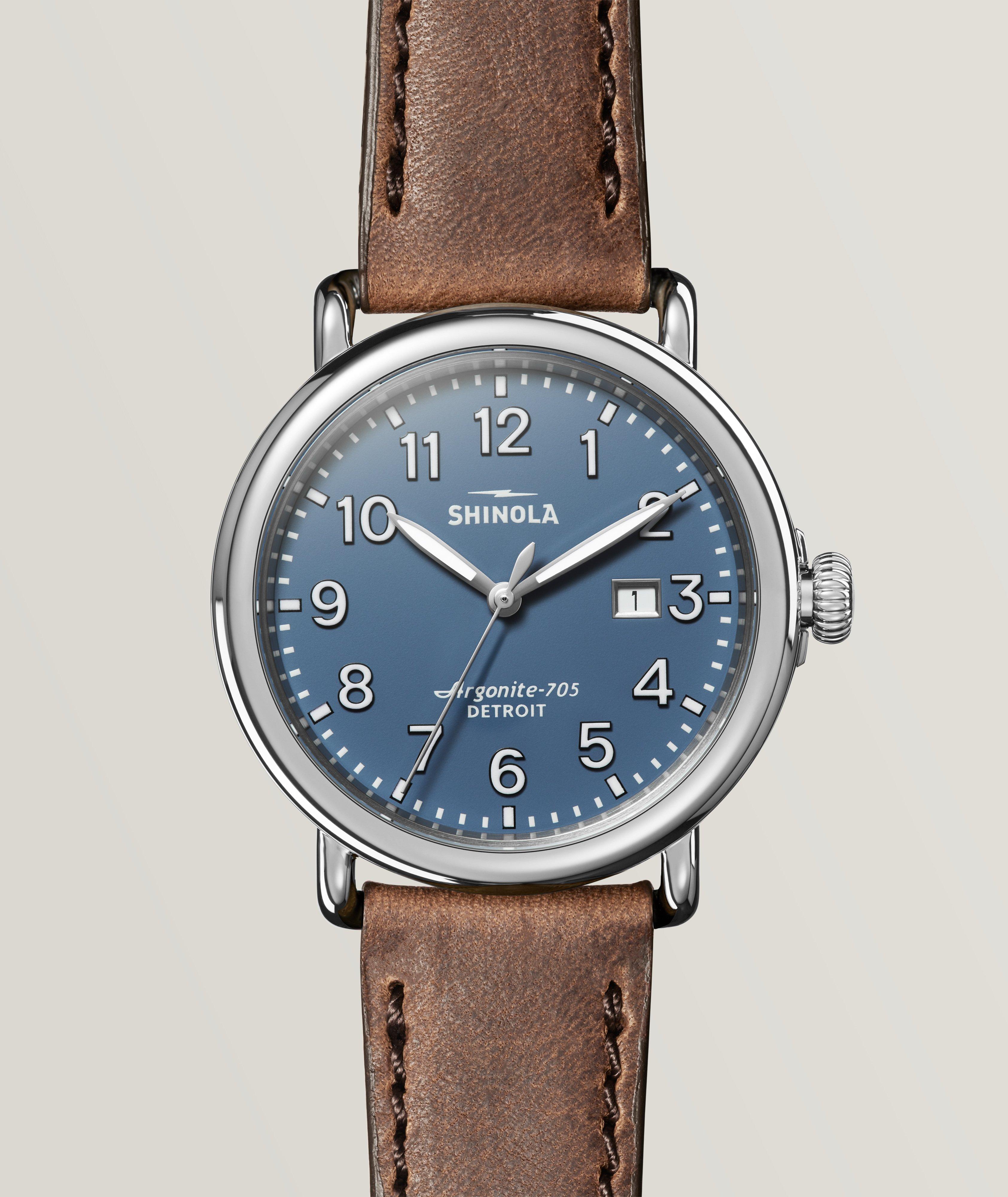 The Runwell Leather Strap Watch  image 0