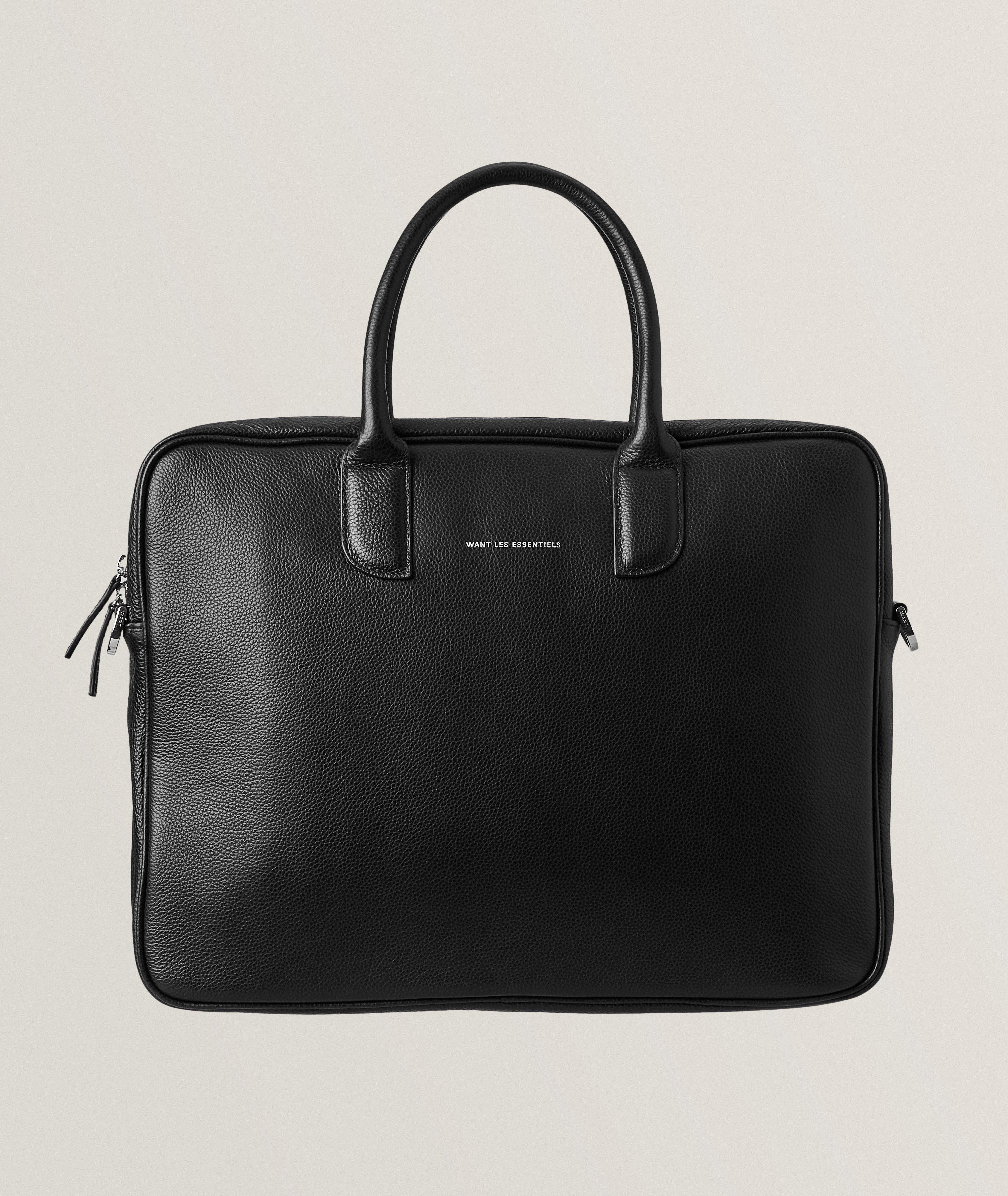 Want Les Essentiels Lasage Pebble Grained Leather Briefcase Bags Cases Harry Rosen