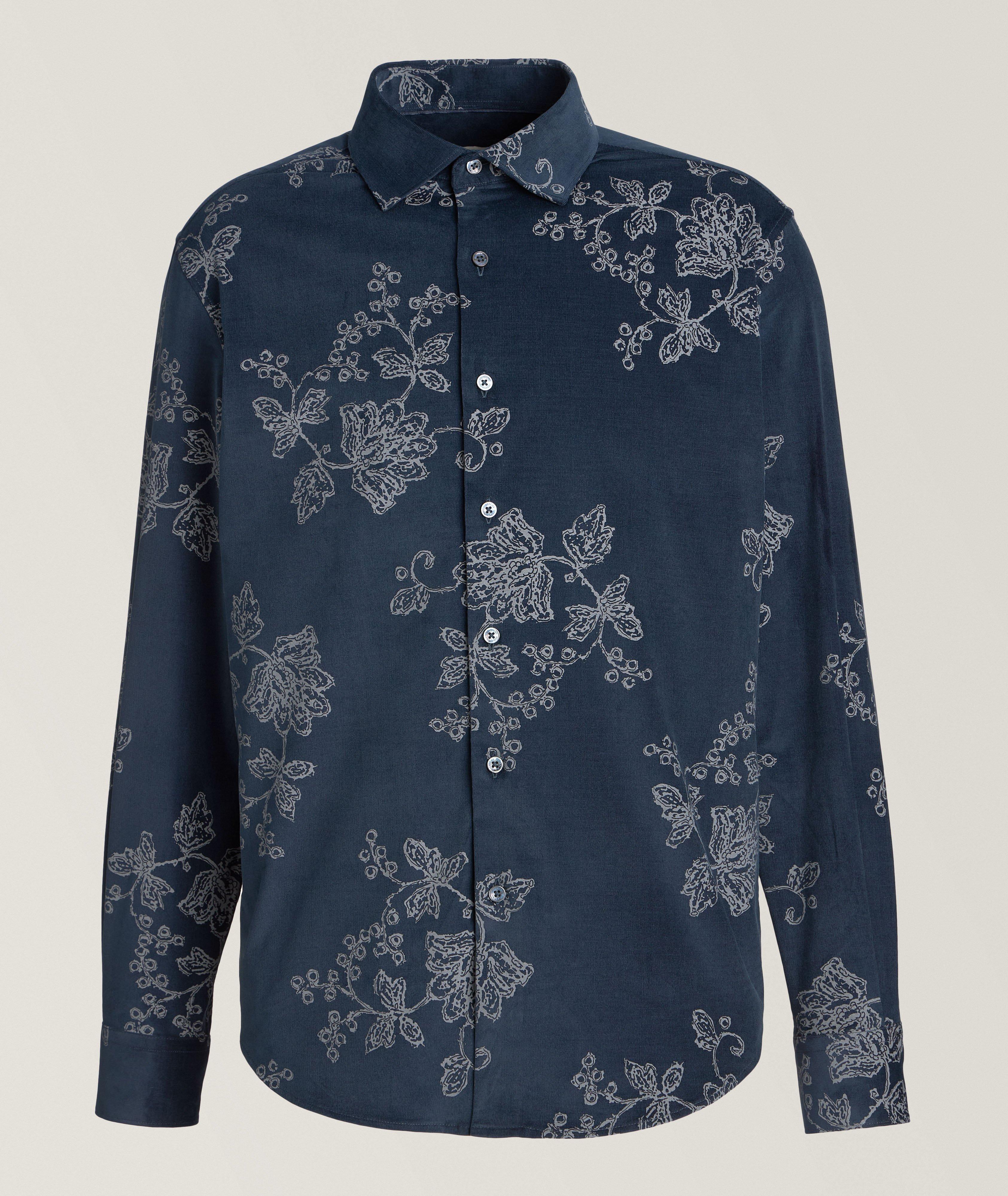 Chemise décontractée à motif floral de coupe profilée image 0