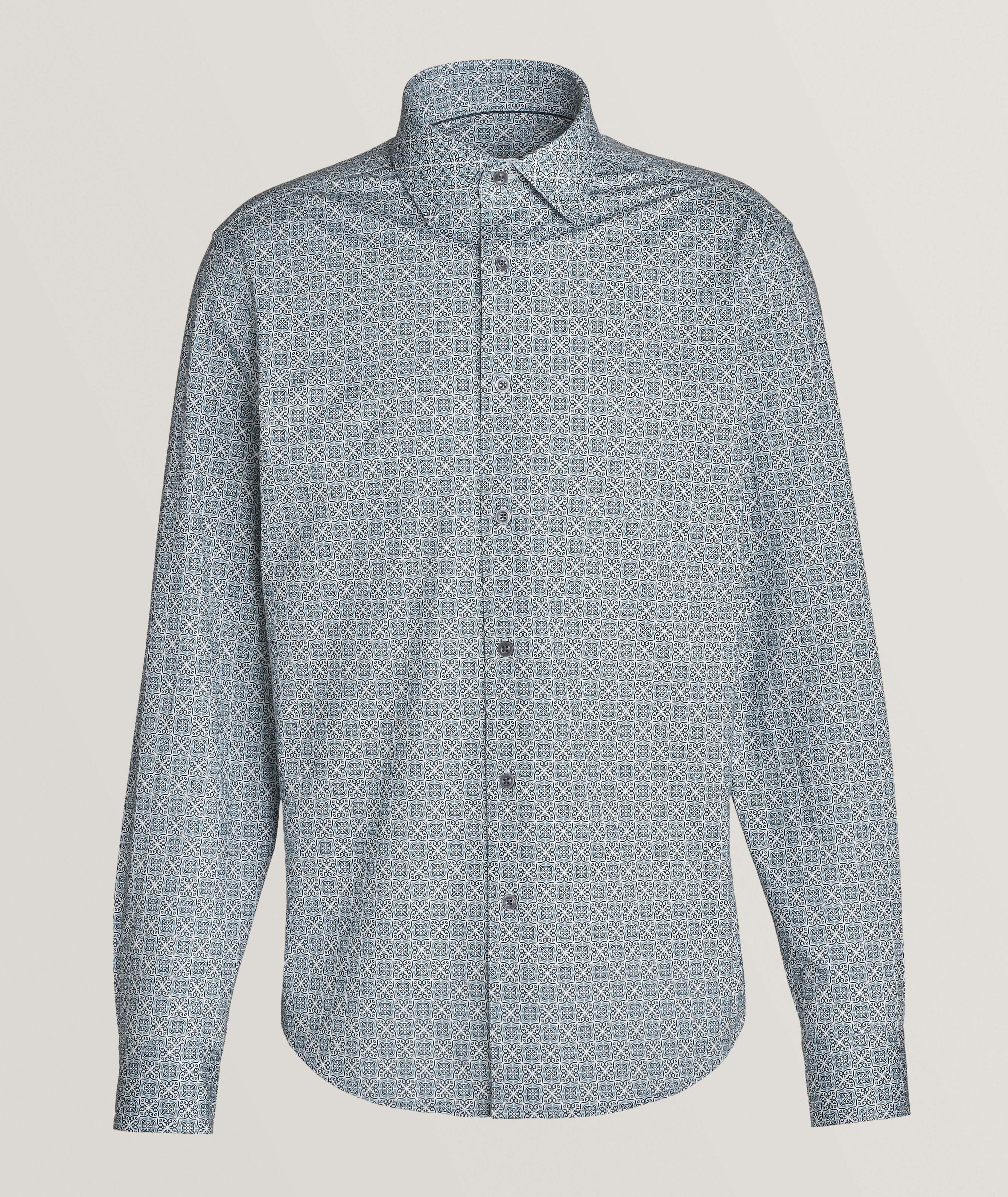 Geometric Stretch-Cotton Shirt  image 0