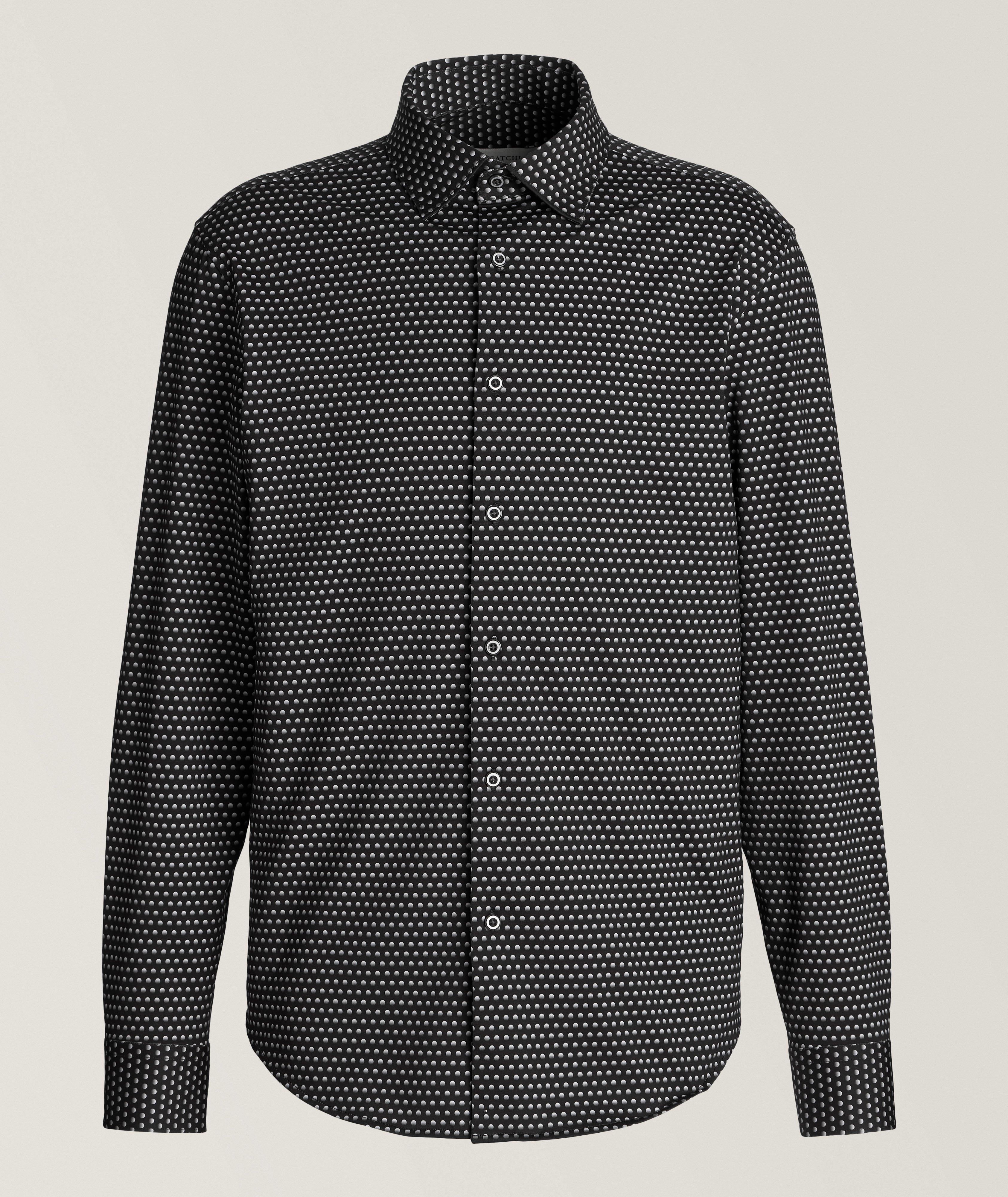 Stretch-Cotton Micro-Dot Sports Shirt  image 0