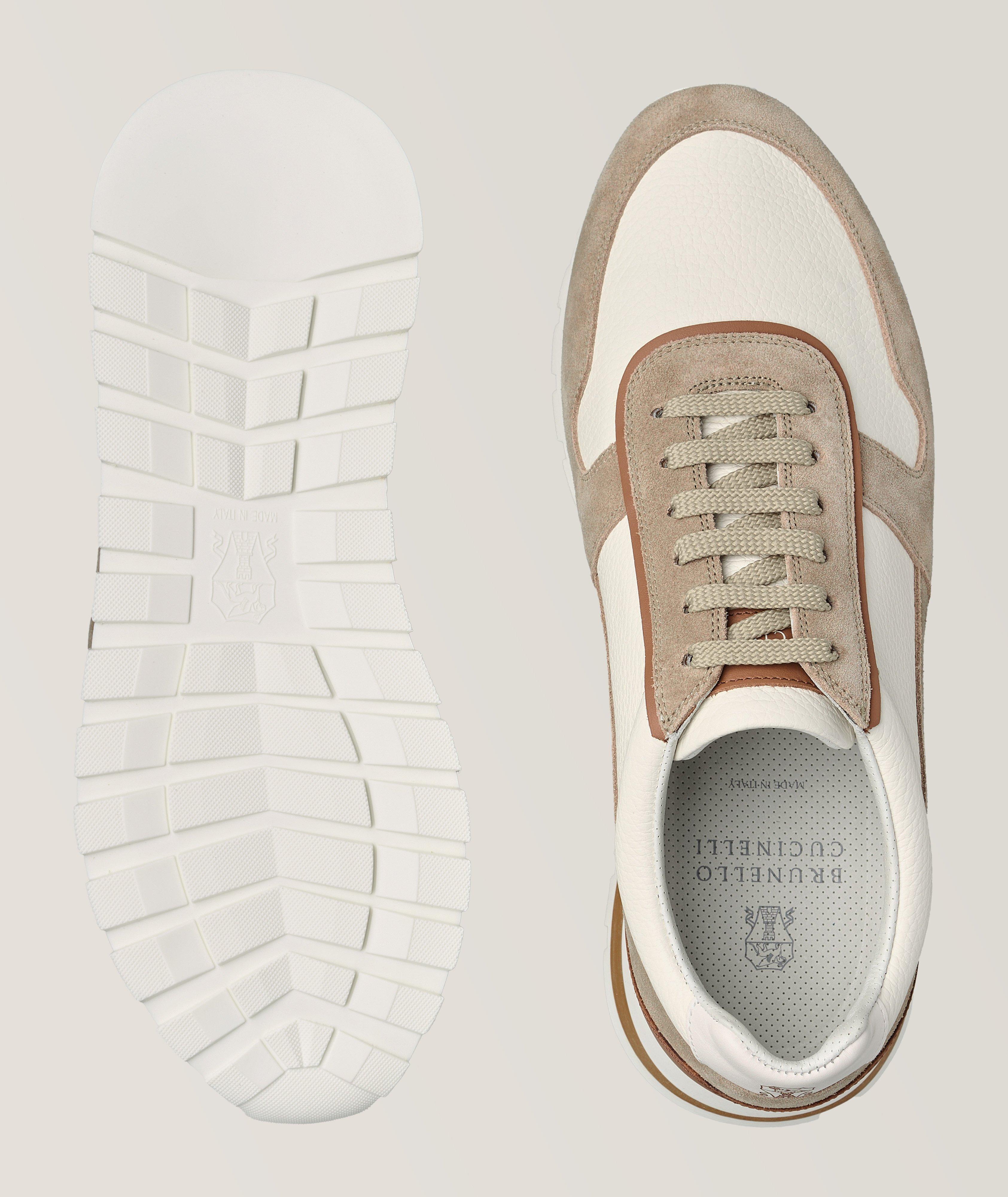 Colour Block Grain Leather Sneakers image 2