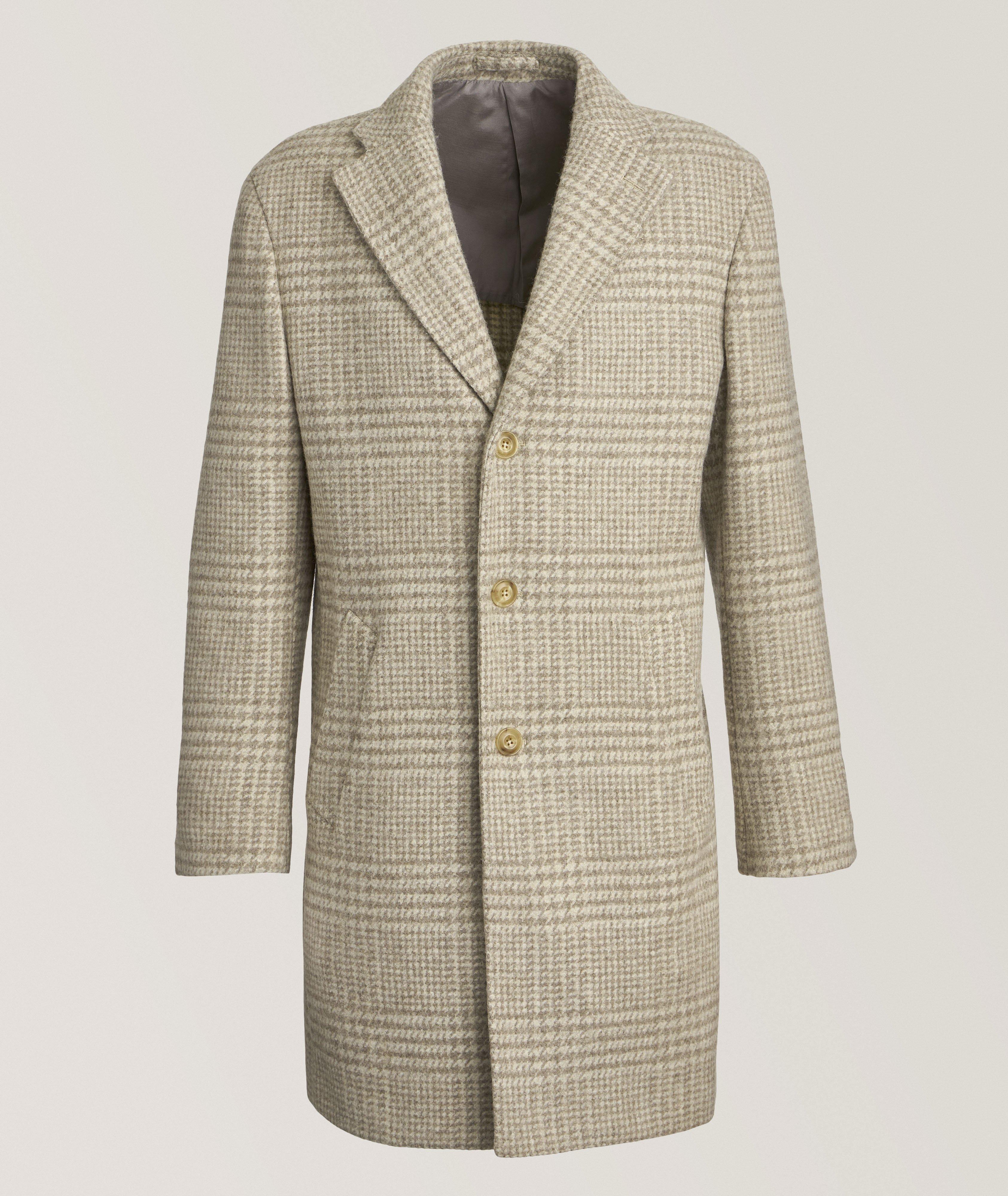Harold Glen Check Wool-Cashmere Overcoat