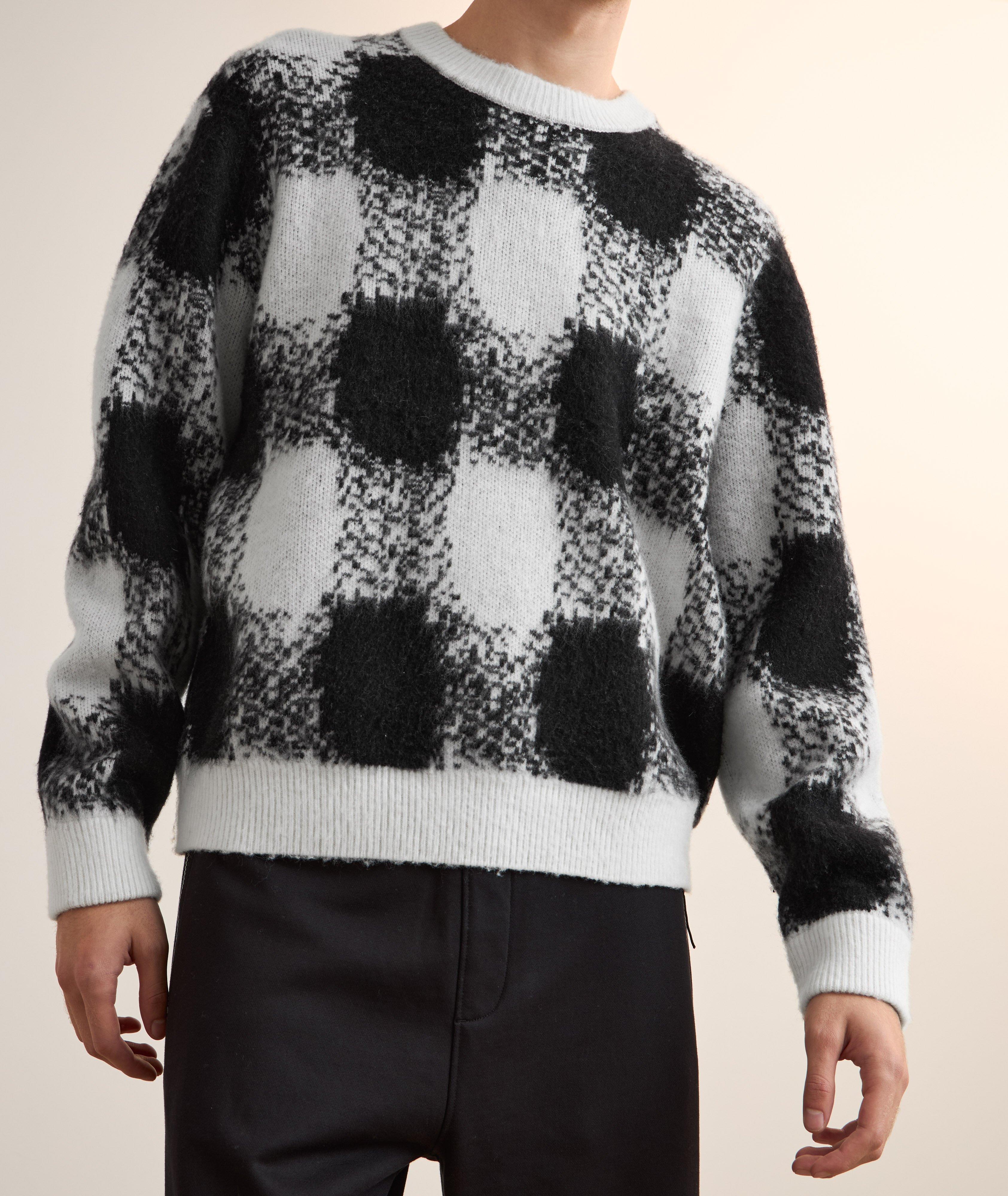 Check Wool-Blend Sweater  image 1