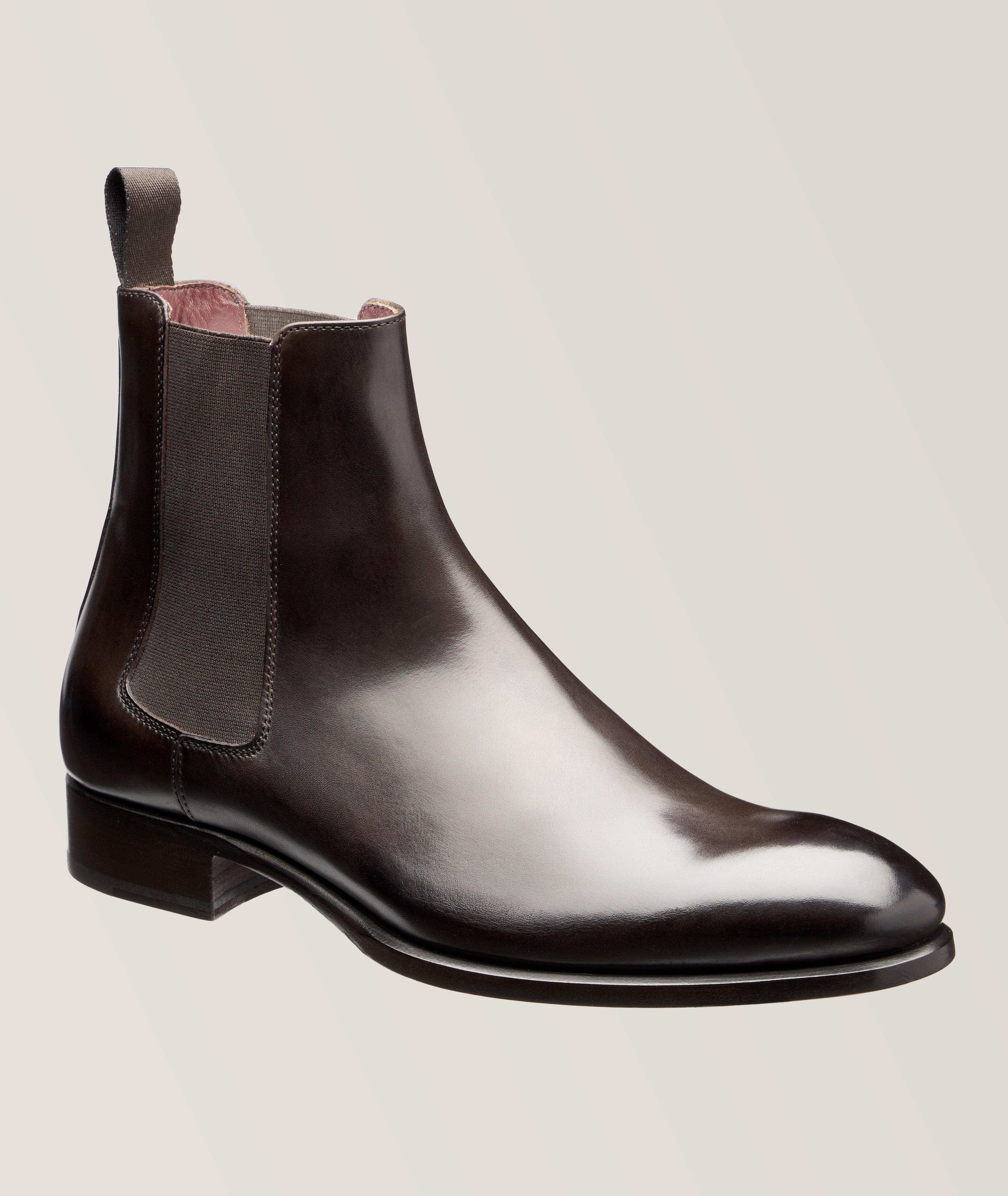 Burnished Leather Chelsea Boots image 0