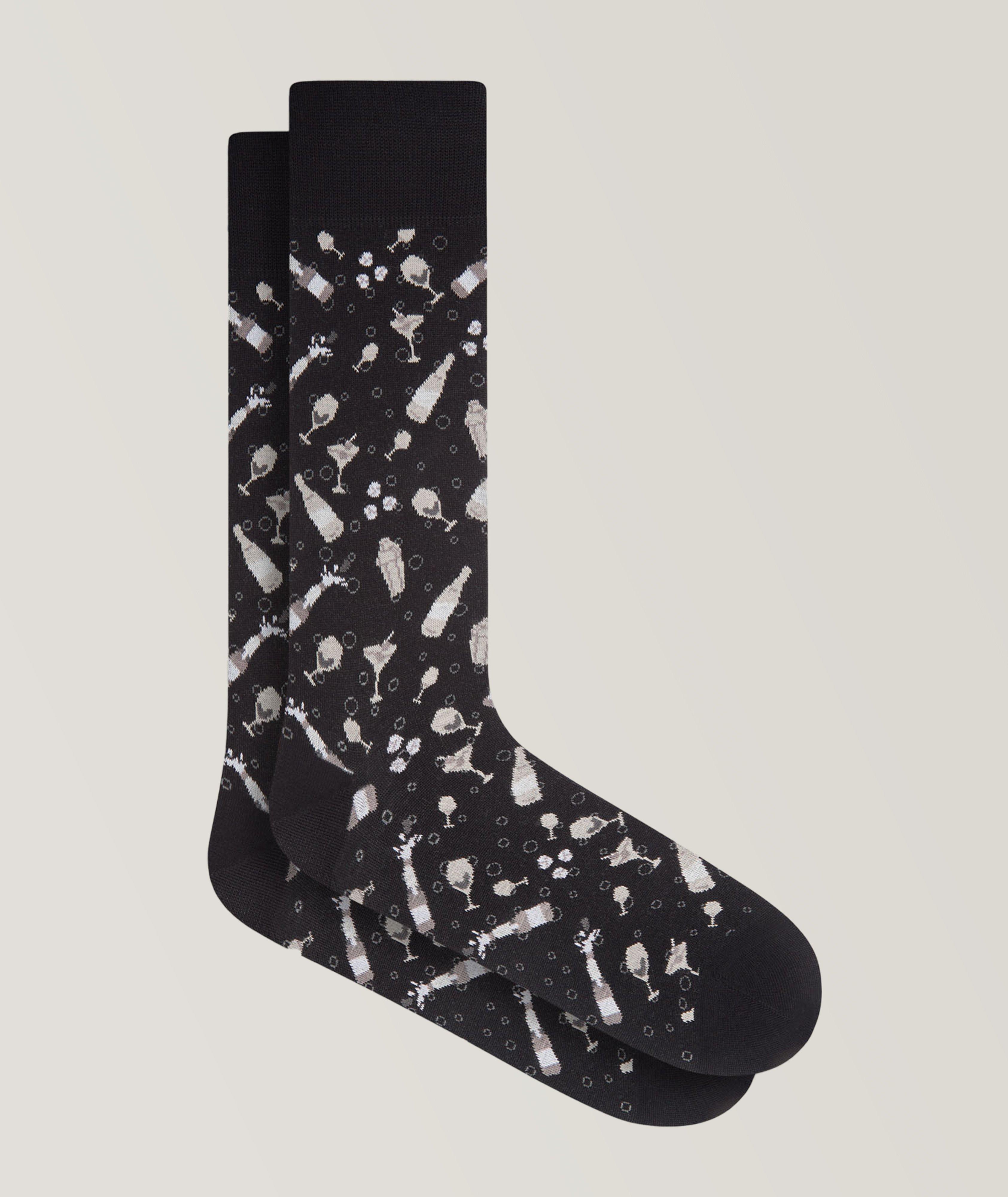 Cocktail Stretch-Cotton Socks image 0