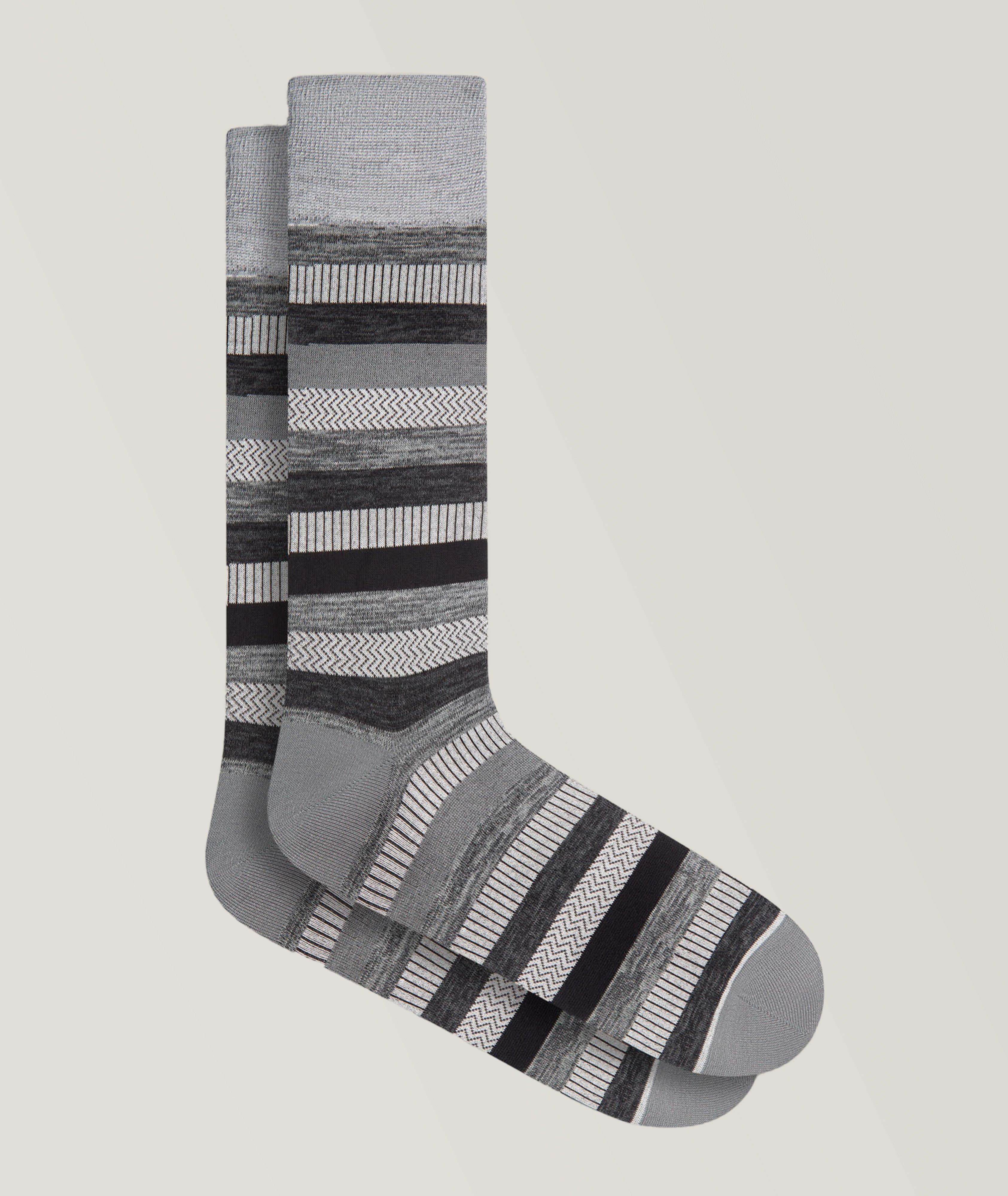 Stripe Stretch-Cotton Socks image 0