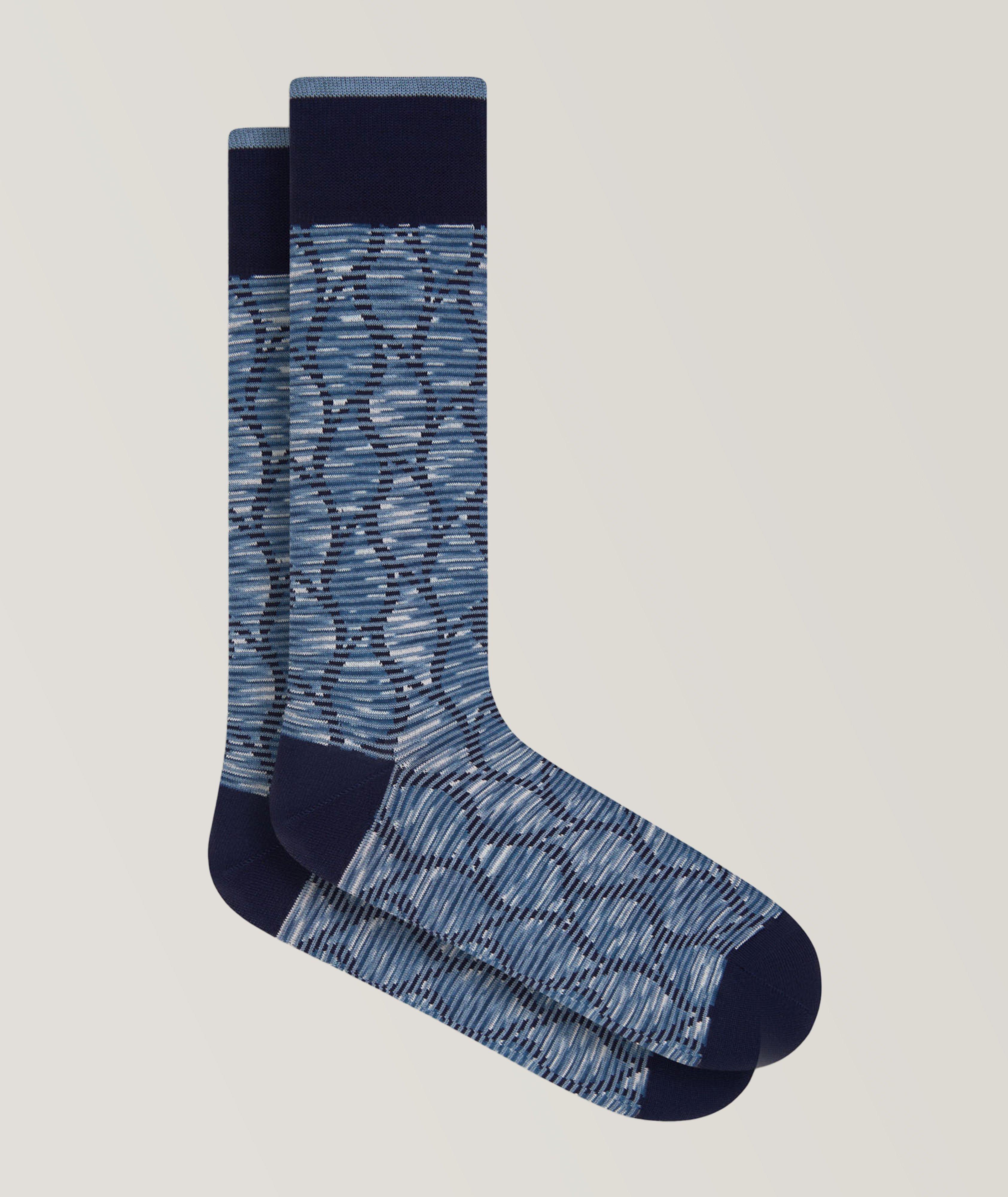 Squiggle Line Stretch-Cotton Socks image 0