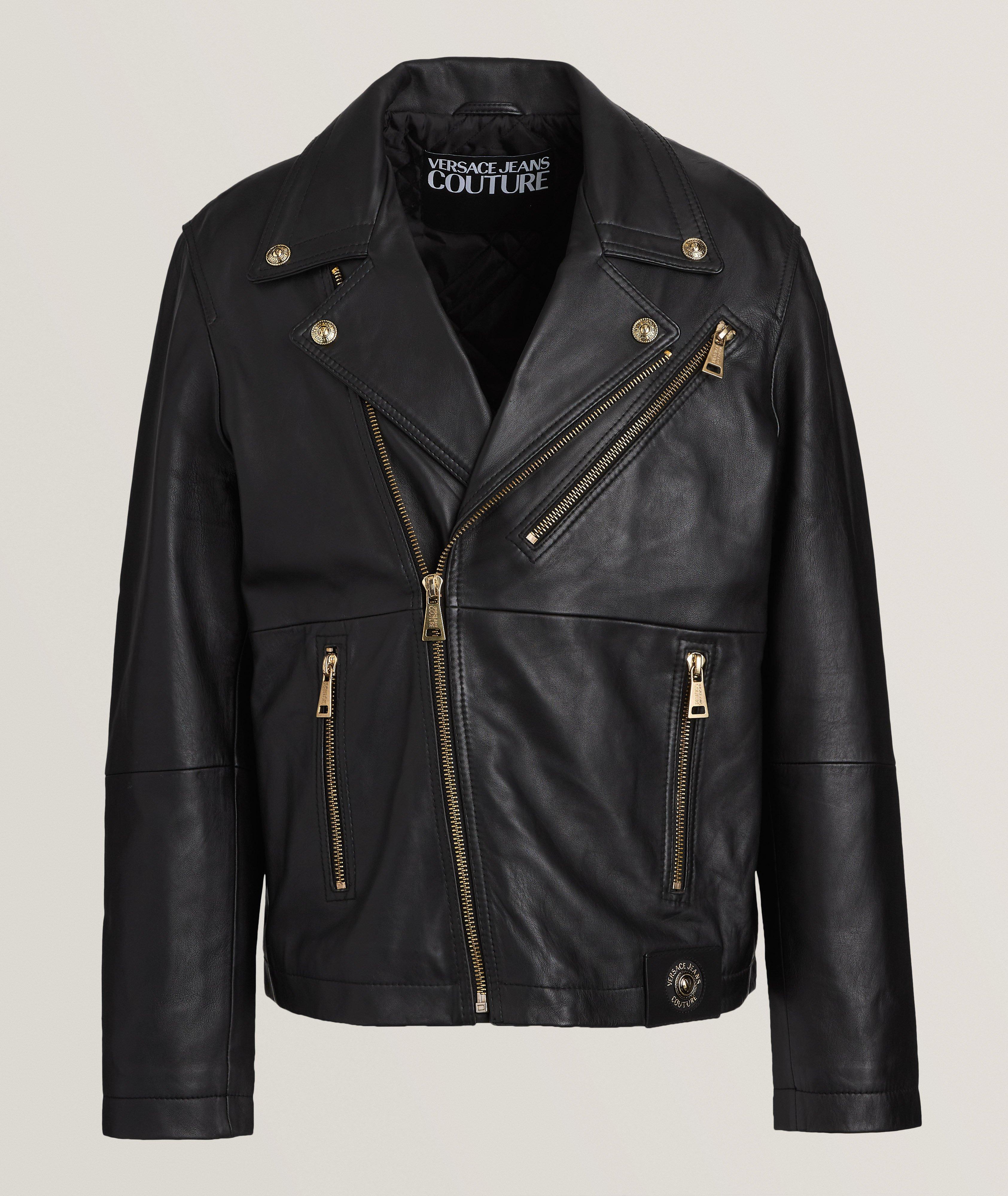 Blouson de style moto en faux cuir image 0