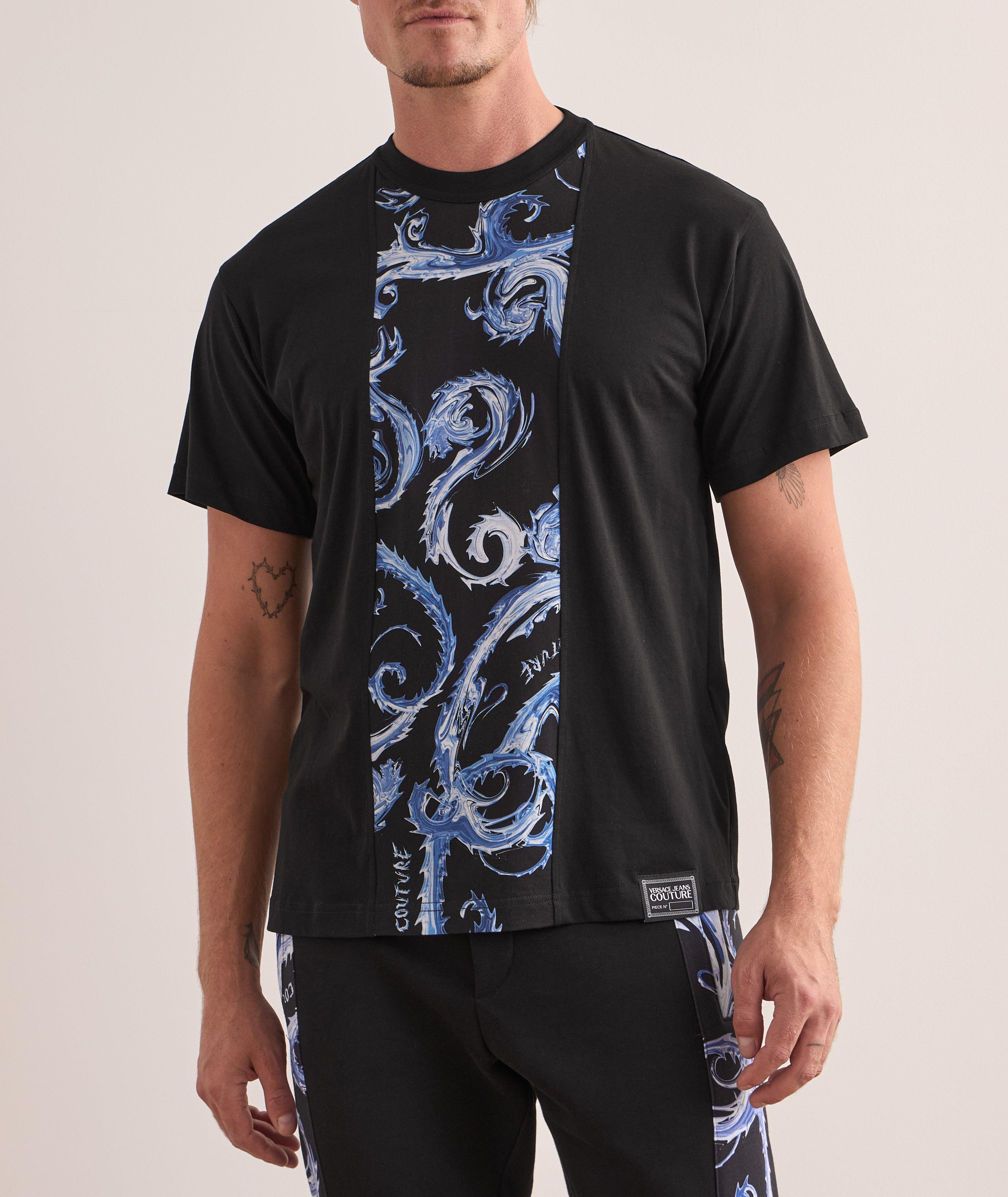 T-shirt en coton avec bande à motif baroque image 1