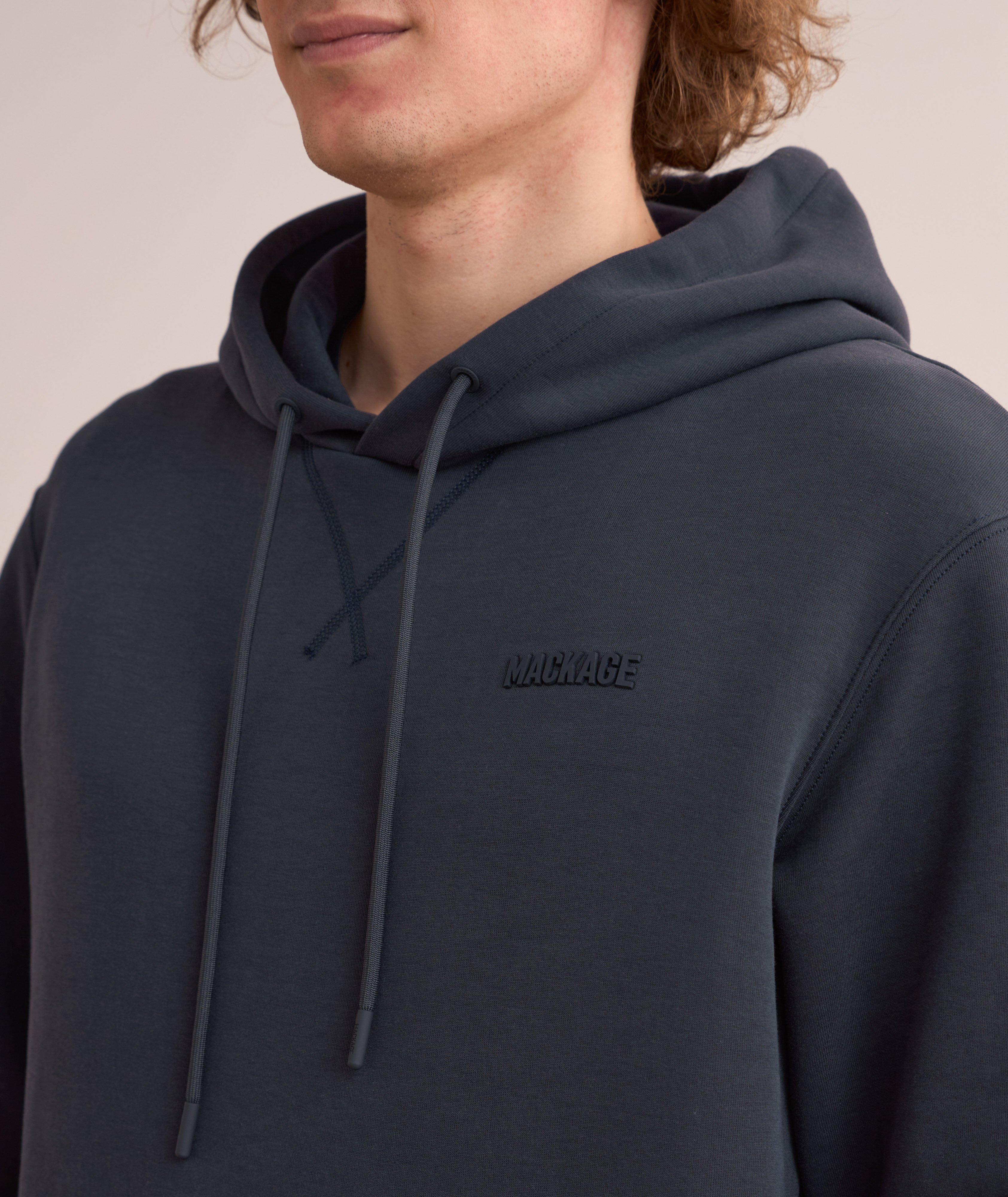 Cotton-Blend Drawstring Hooded Sweater  image 3