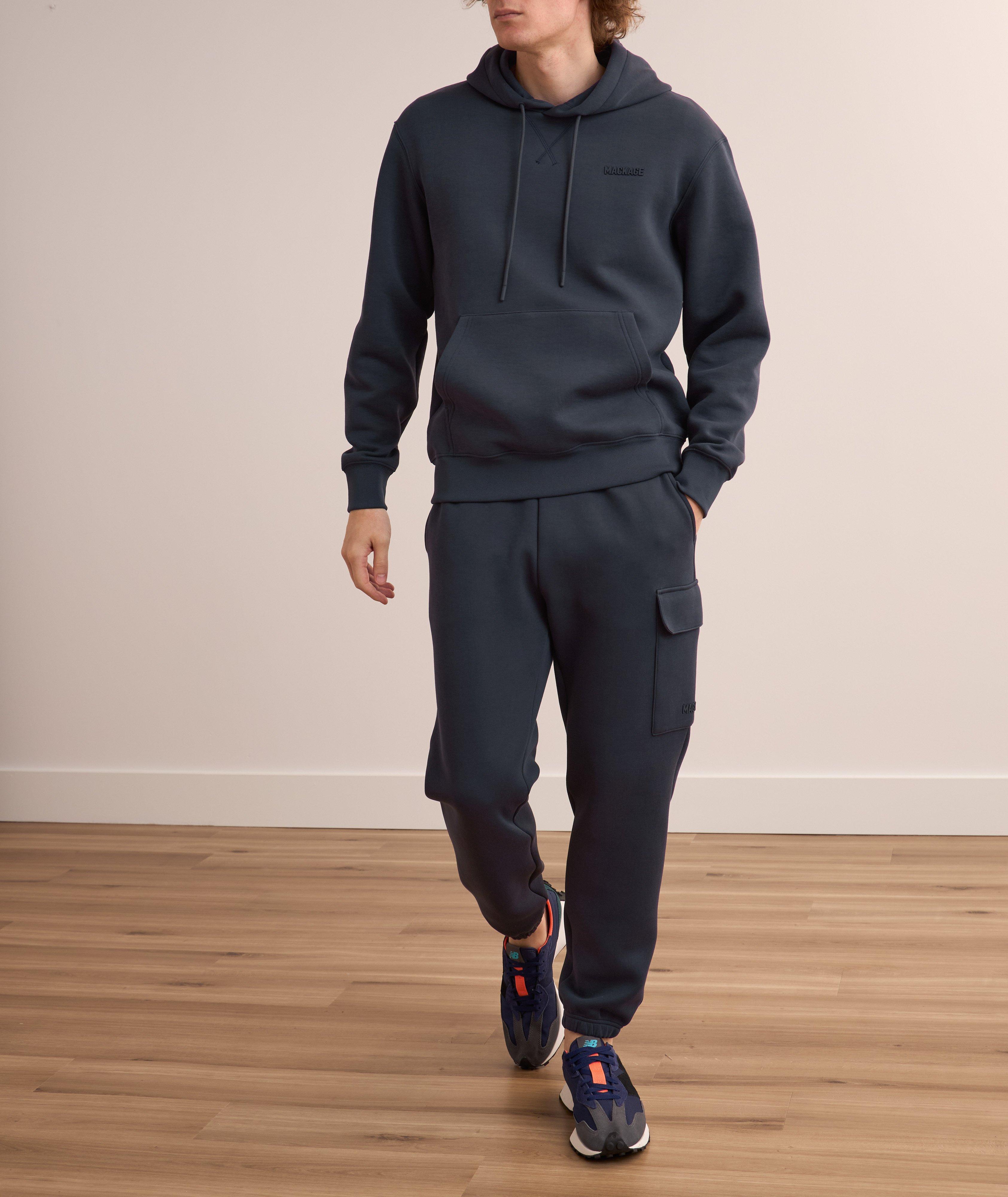 Cotton-Blend Drawstring Hooded Sweater  image 4