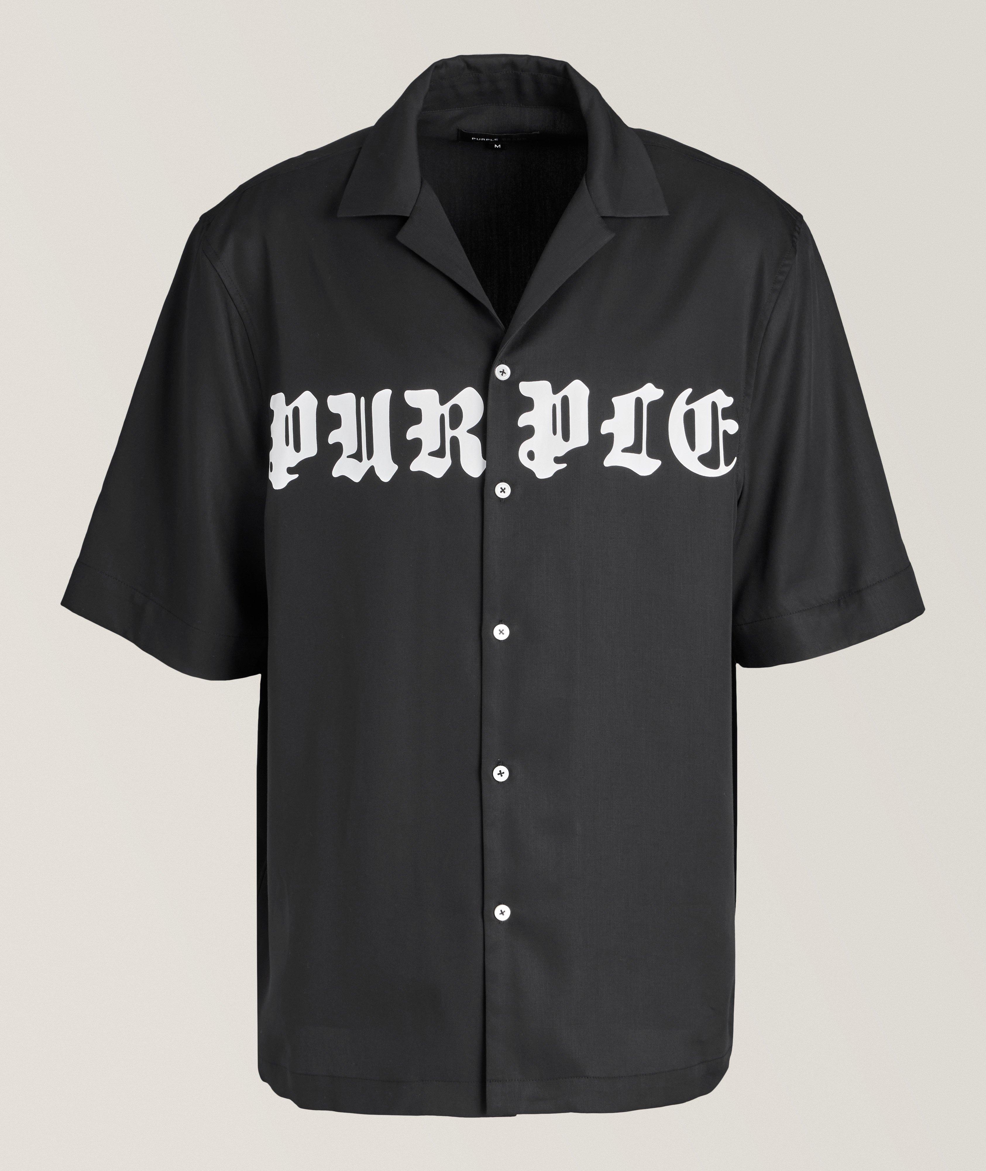 Gothic Logo Lyocell Camp Shirt