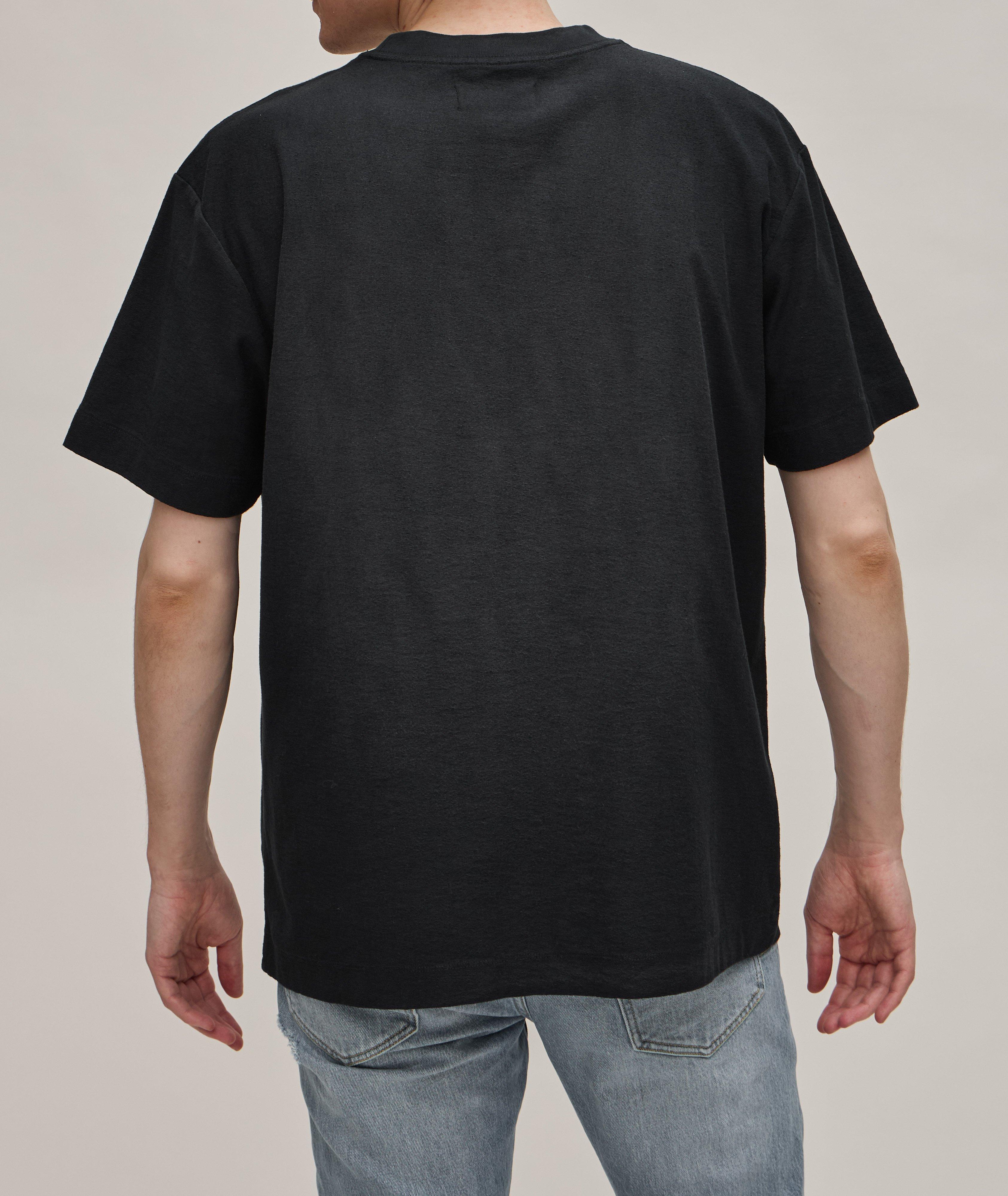 T-shirt en coton avec imprimé d’aspect usé image 2