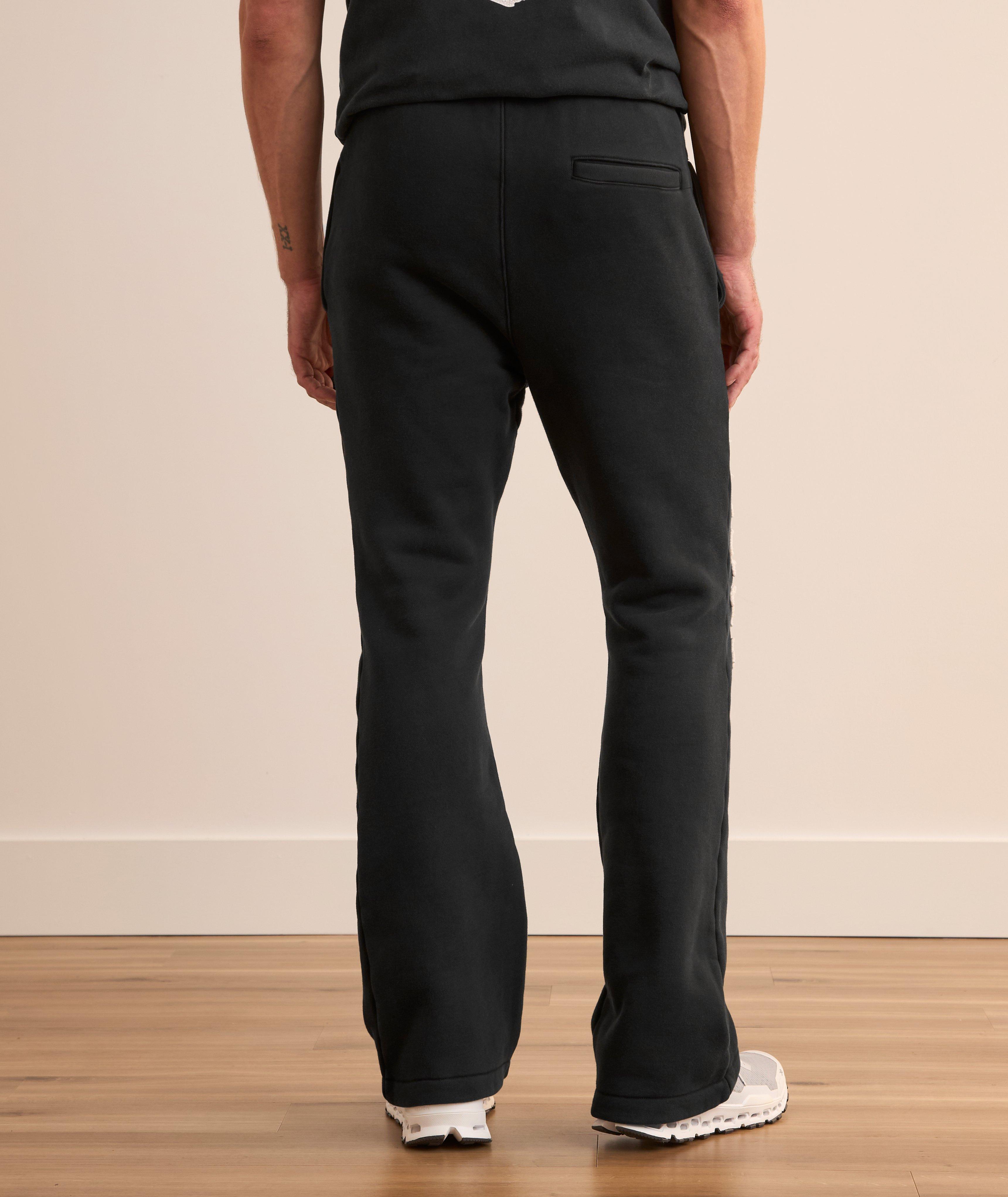 Pantalon sport en coton avec logo évasé image 2