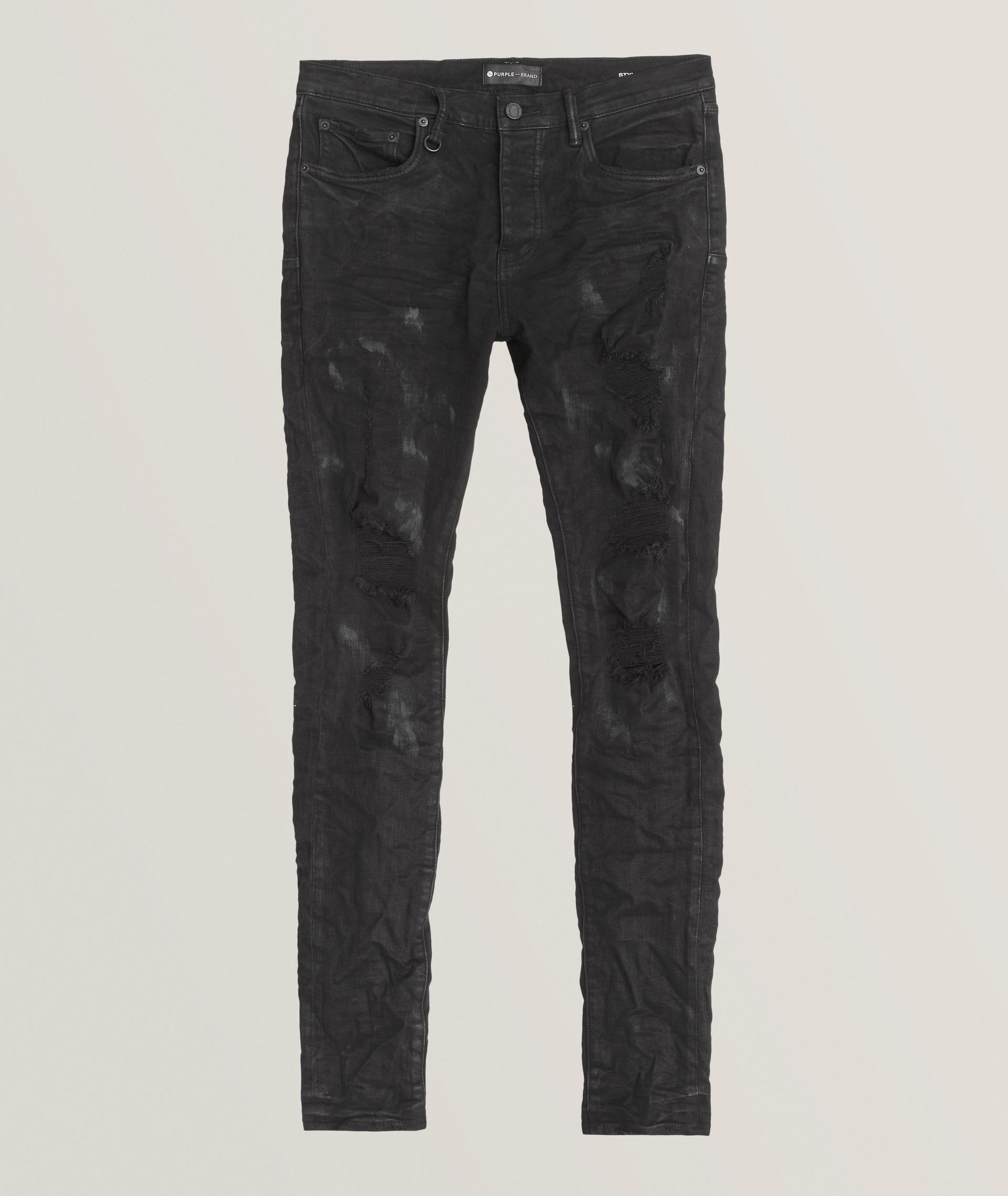 P001 Stretch-Cotton Oil Spill Jeans image 0