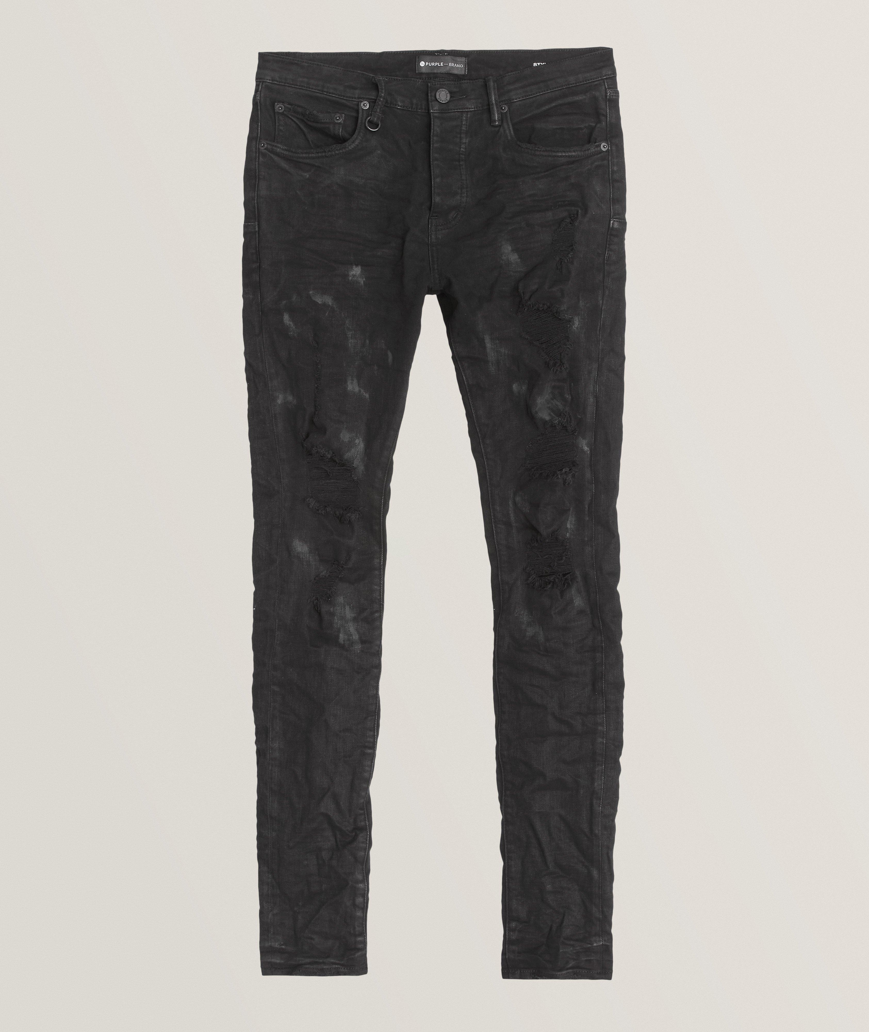 P001 Stretch-Cotton Oil Spill Jeans image 0