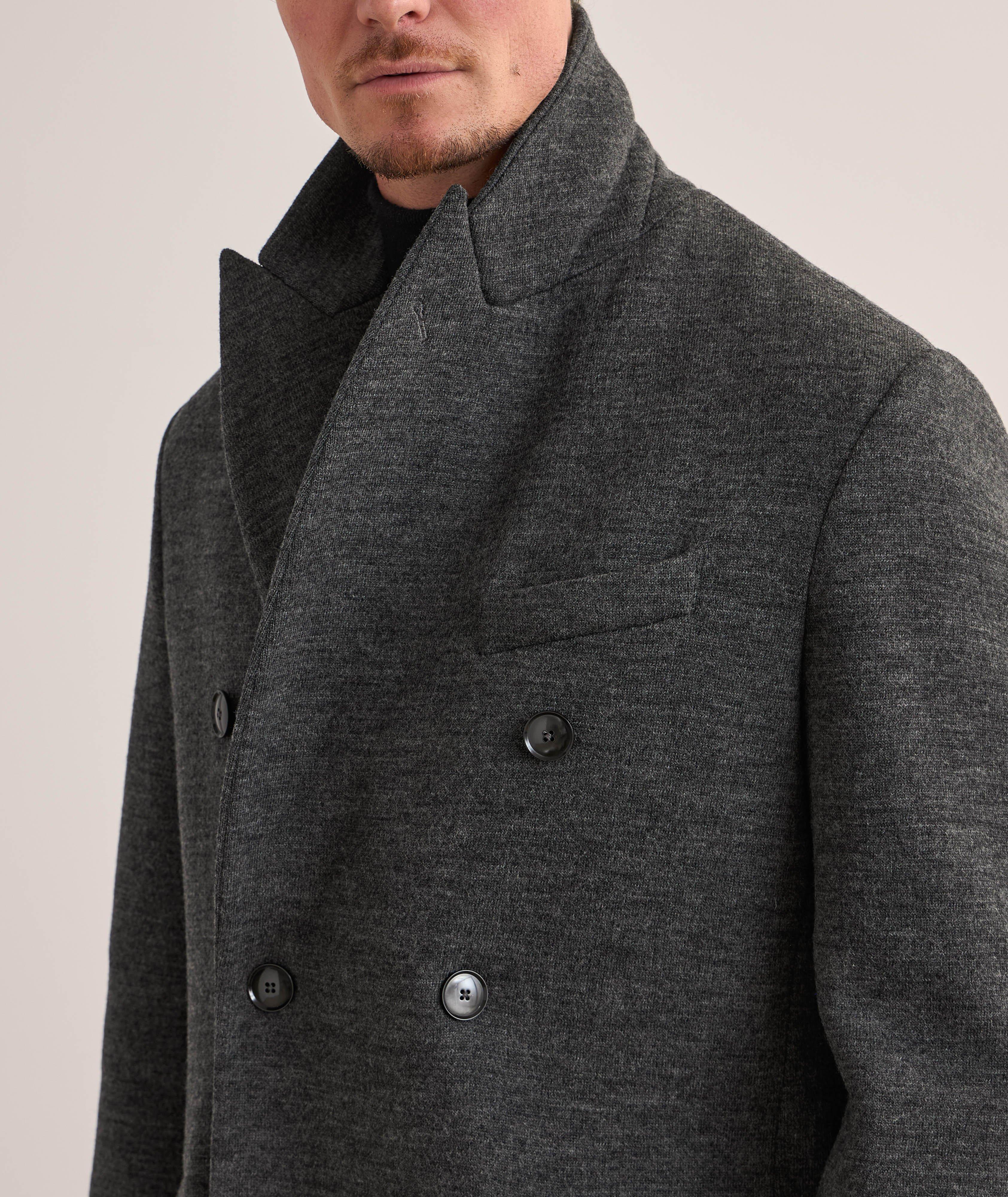 Virgin Wool-Blend Double-Breasted Coat image 3